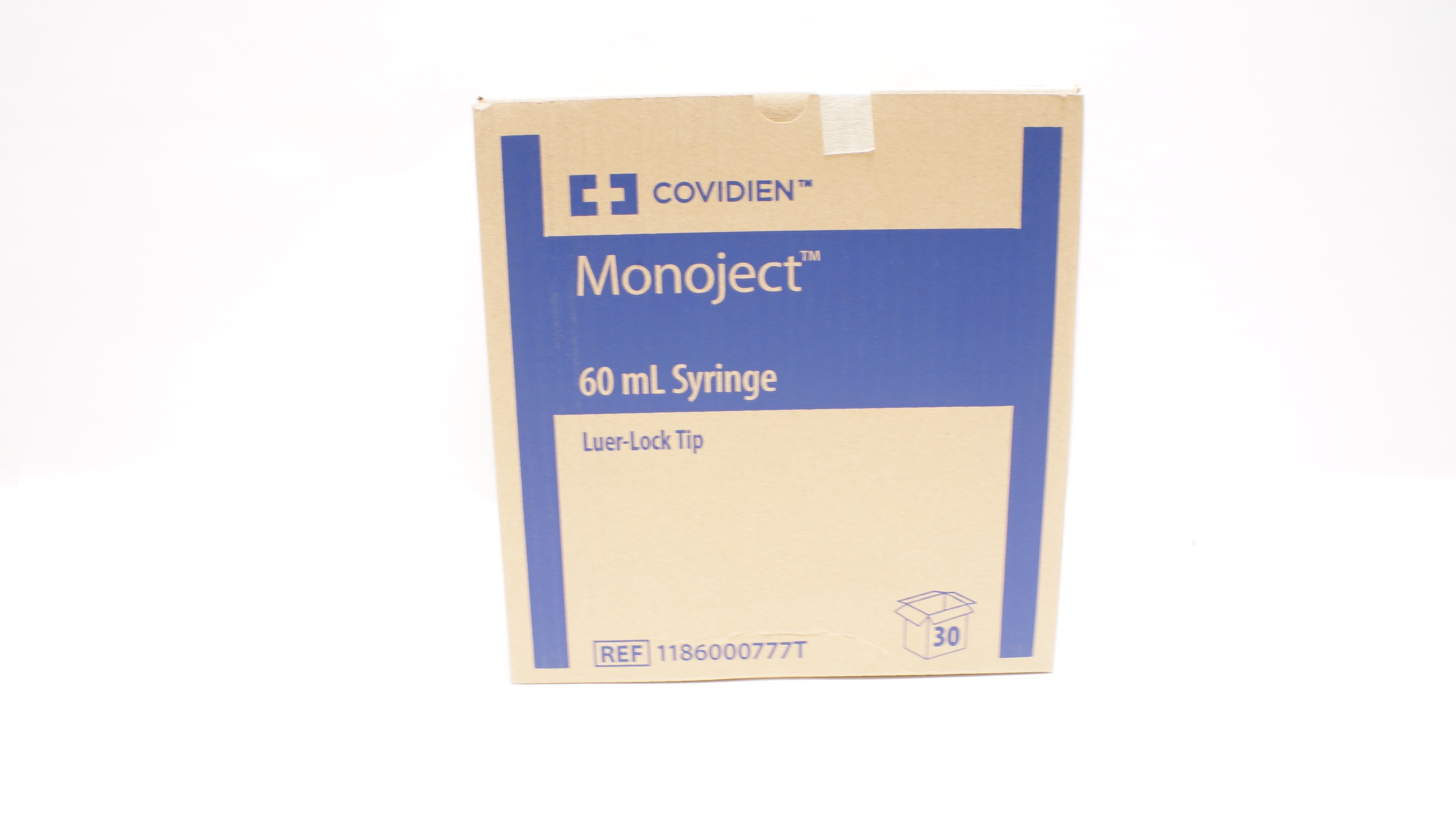 Covidien 1186000777T Monoject 60ml Syringe Luer-Lock Tip - Box of 30