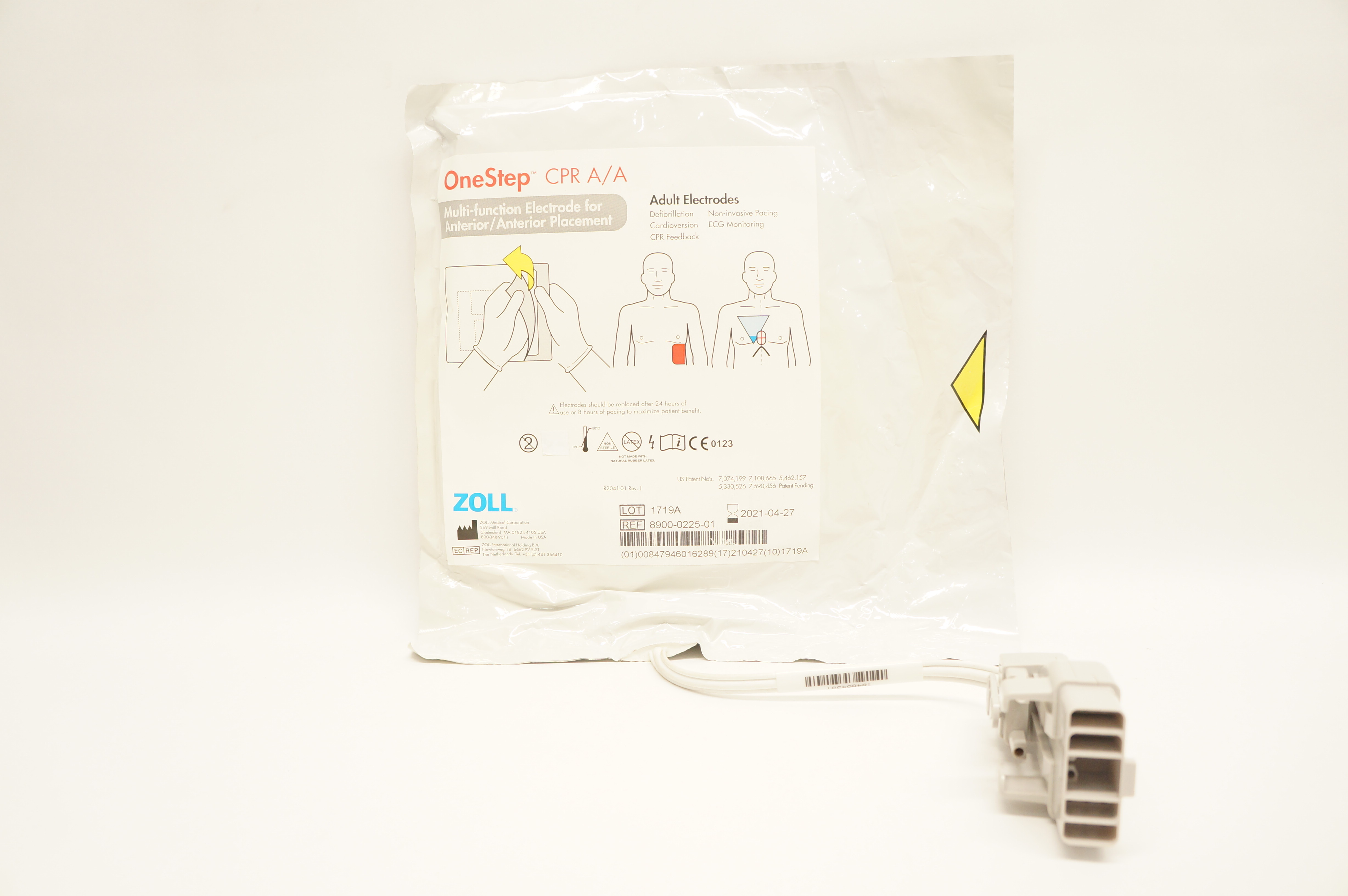 Zoll 8900-0225-01 OneStep CPR A/A Multi-Function Adult Electrodes (x)