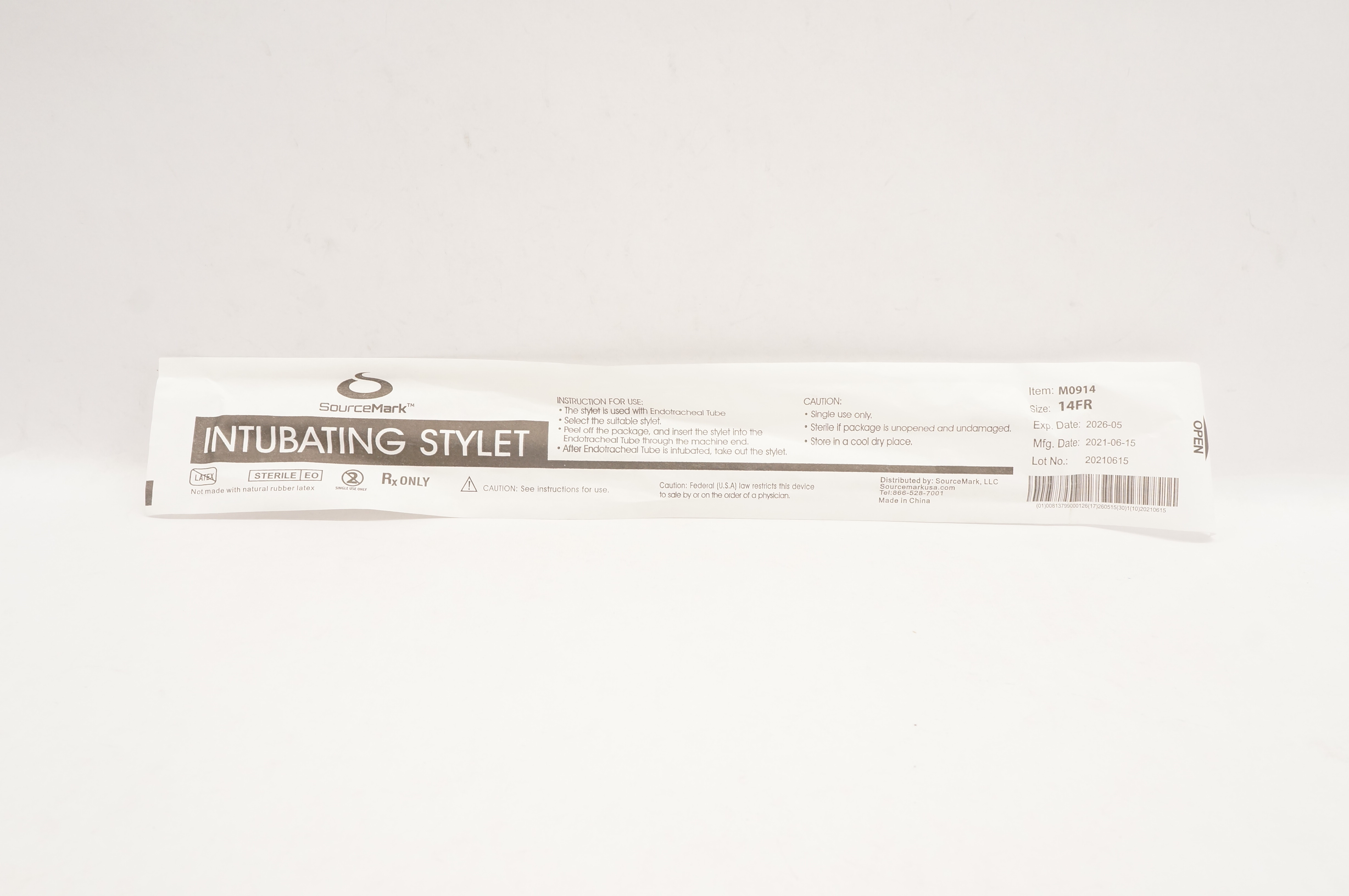 SourceMark M0914 Intubating Stylet 14 Fr