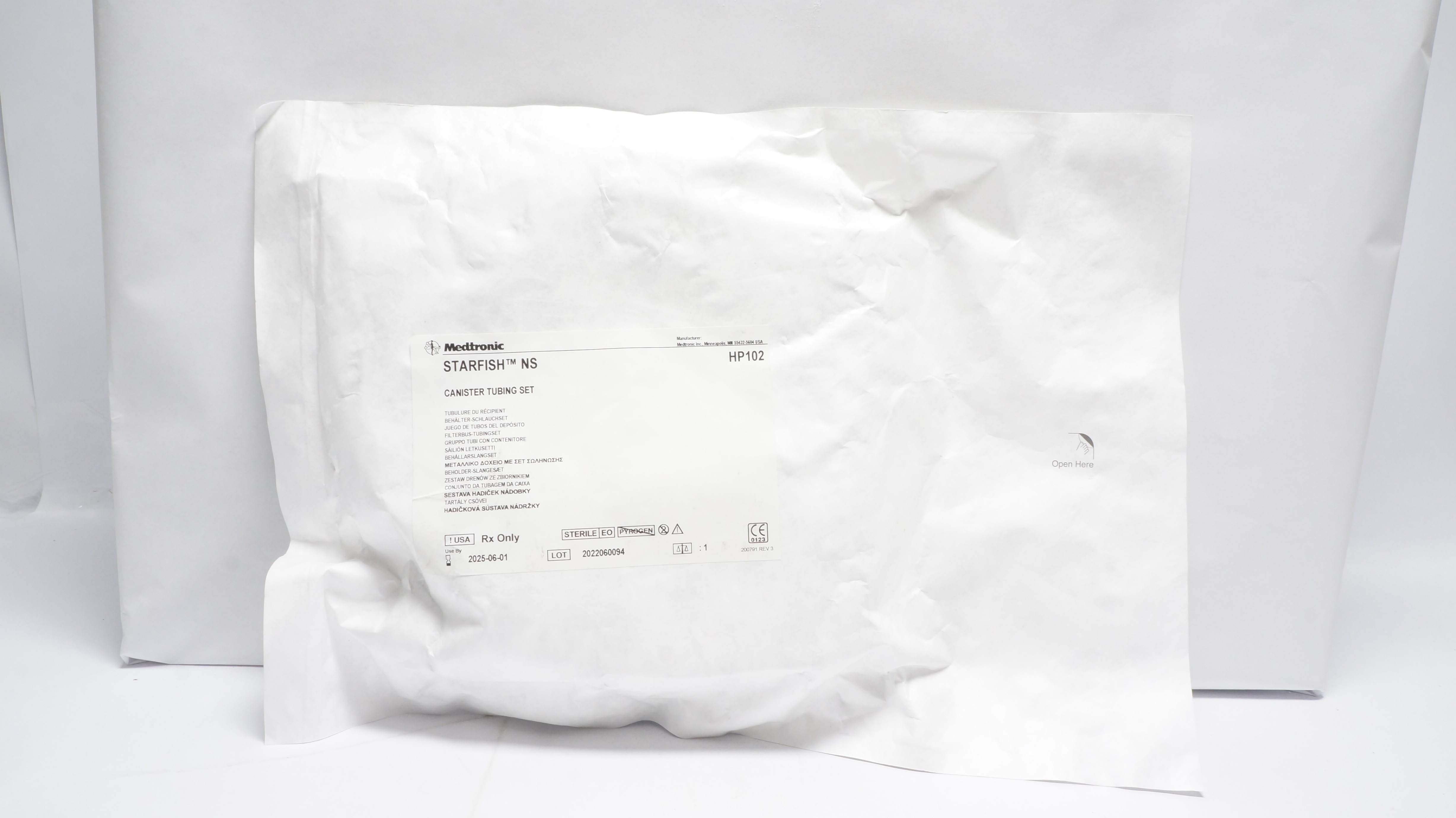 MEDTRONIC HP102 Starfish NS Heart Positioner & Canister Tubing Set (x)