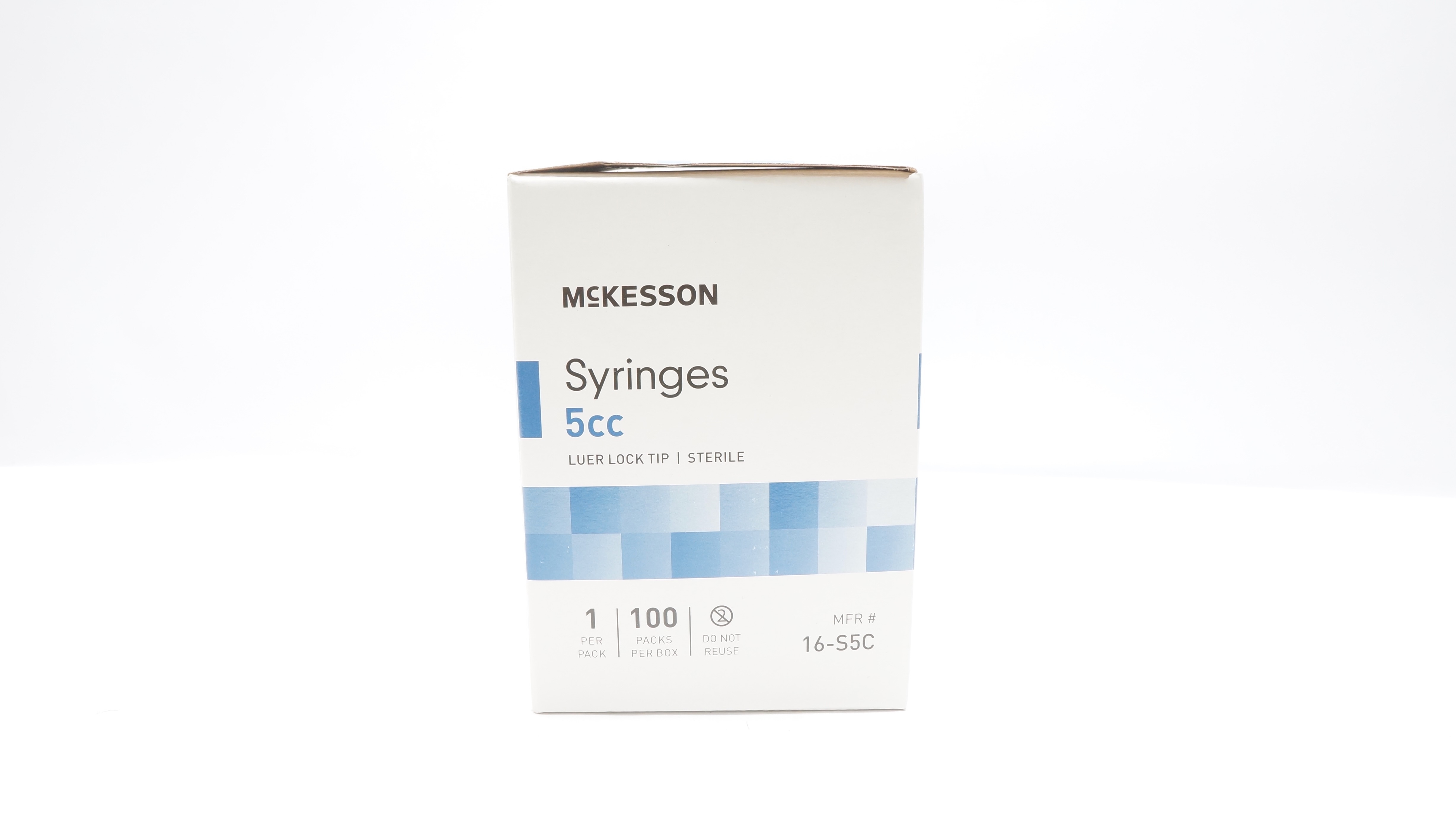 McKesson 16-S5C Syringes 5cc Luer Lock Tip (x) - Box of 68