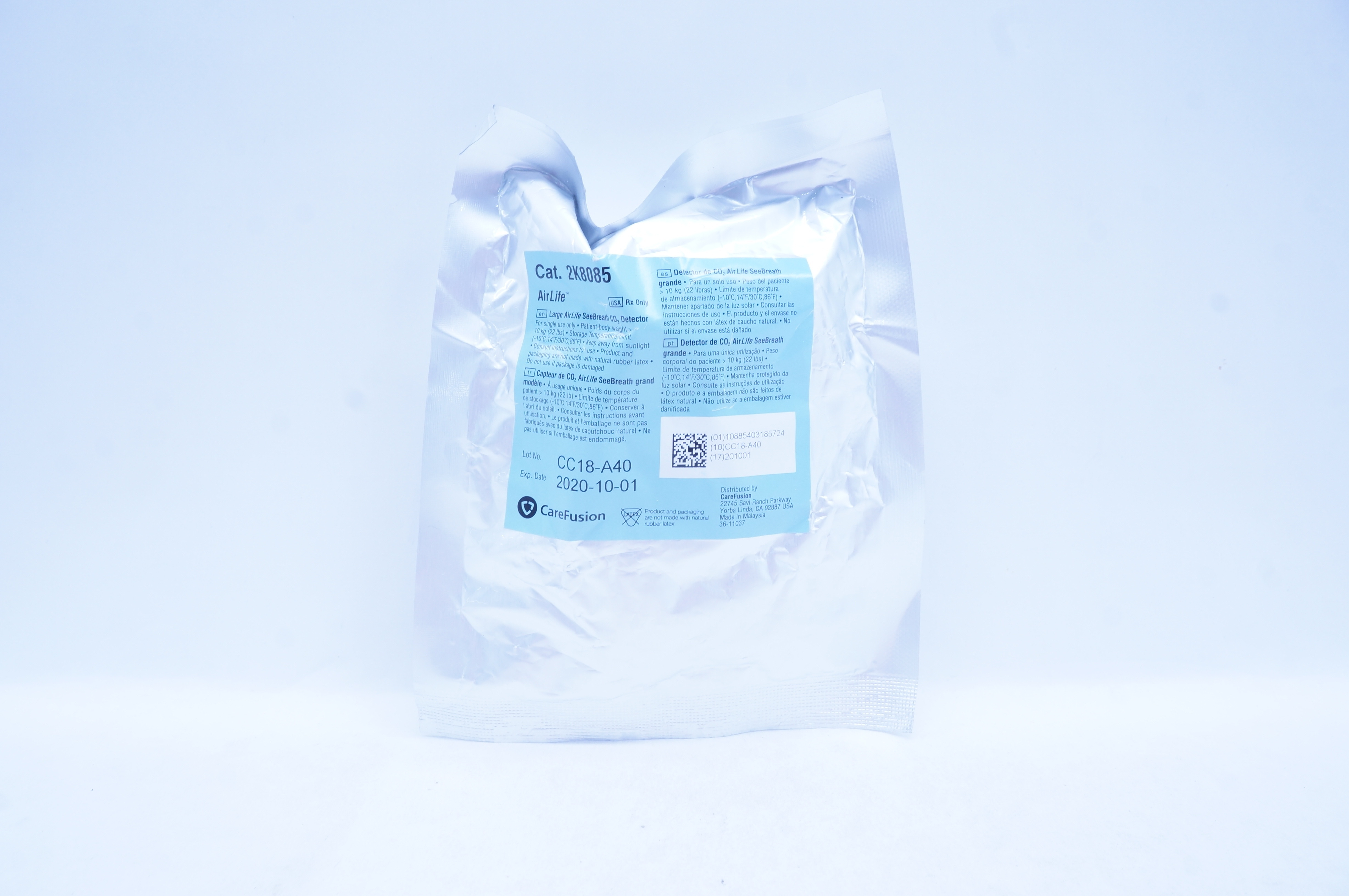 CareFusion 2K8085 AirLife Large SeeBreath CO2 Detector (x)