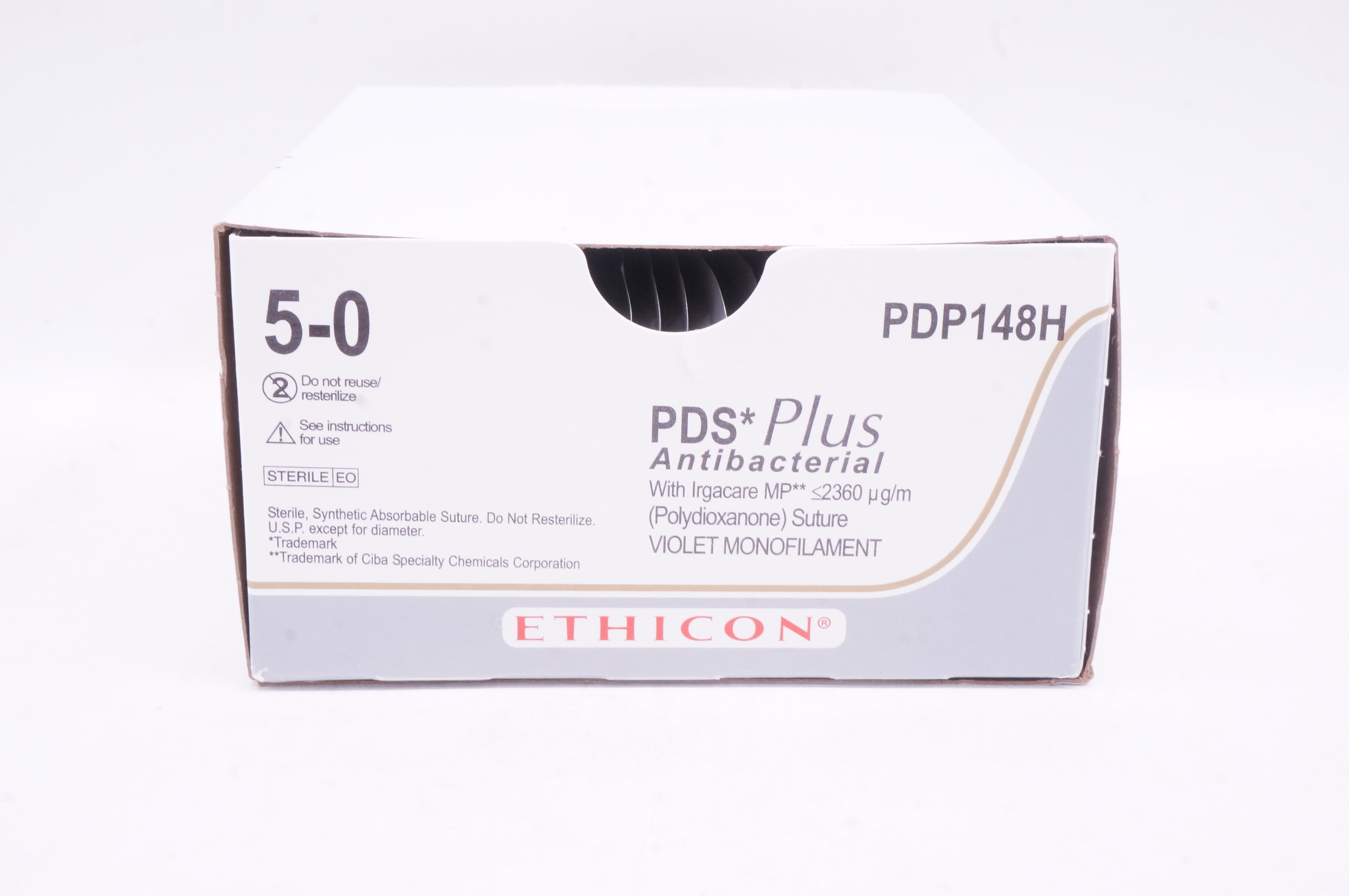 Ethicon PDP148H 5-0 PDS Plus RB-2 13mm 1/2c Taper 30inch (x) - Box of 29