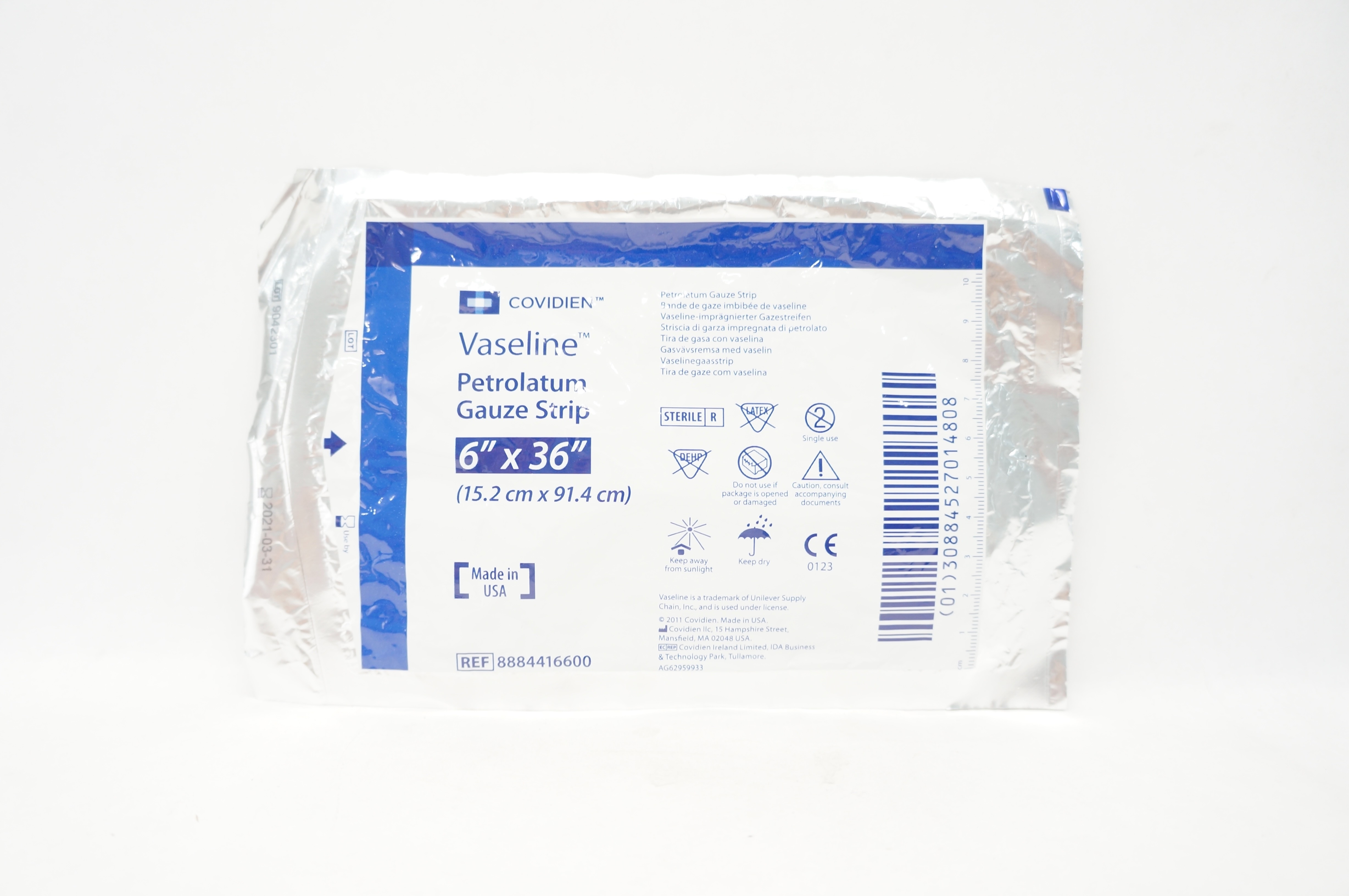 Covidien 8884416600 Vaseline Petrolatum Gauze Strip 6Inch x 36Inch (x)