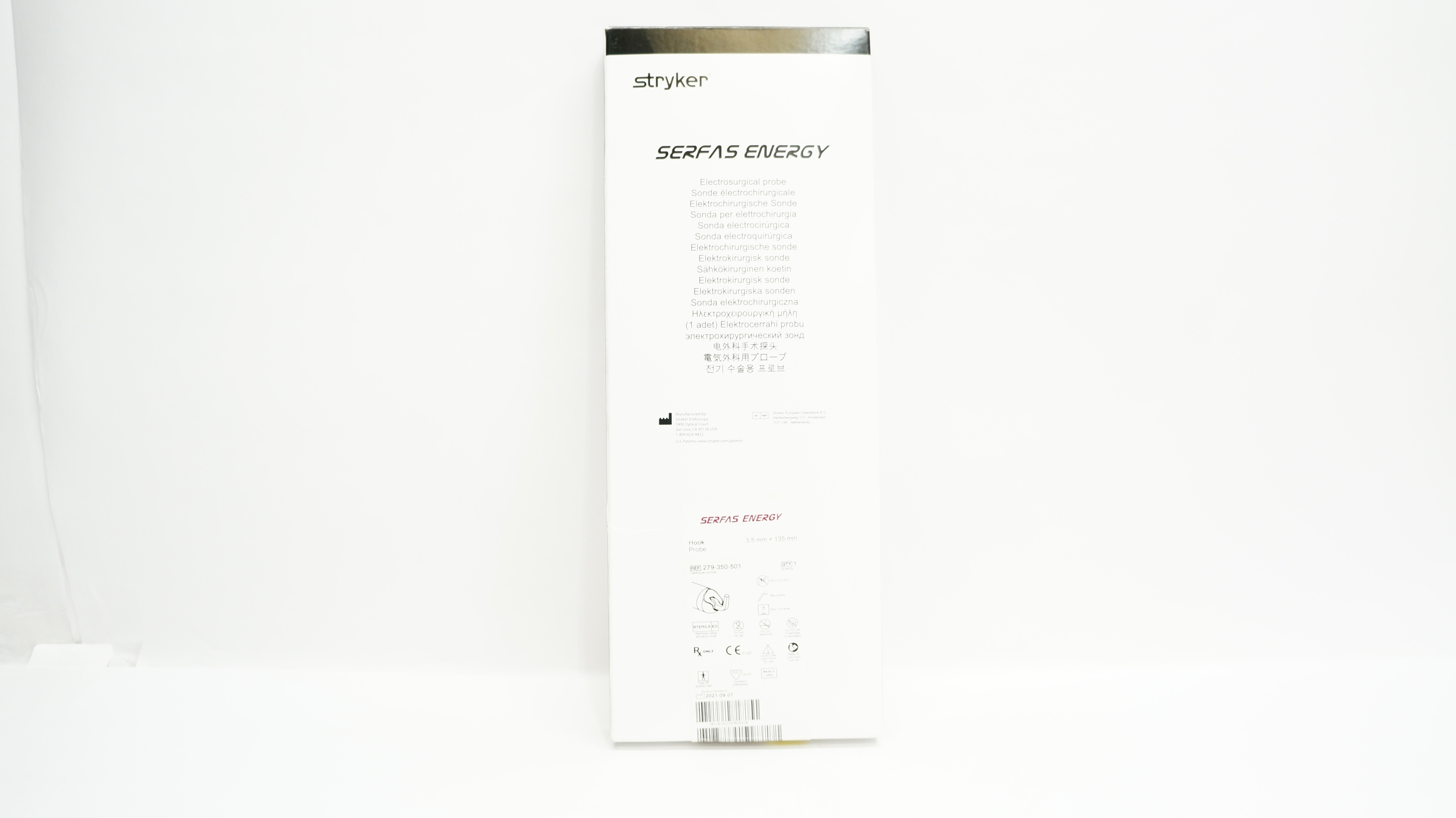Stryker 279-350-501 Serfas Energy Elecrosurgical Probe Hook 3.5mm x 135mm (x)