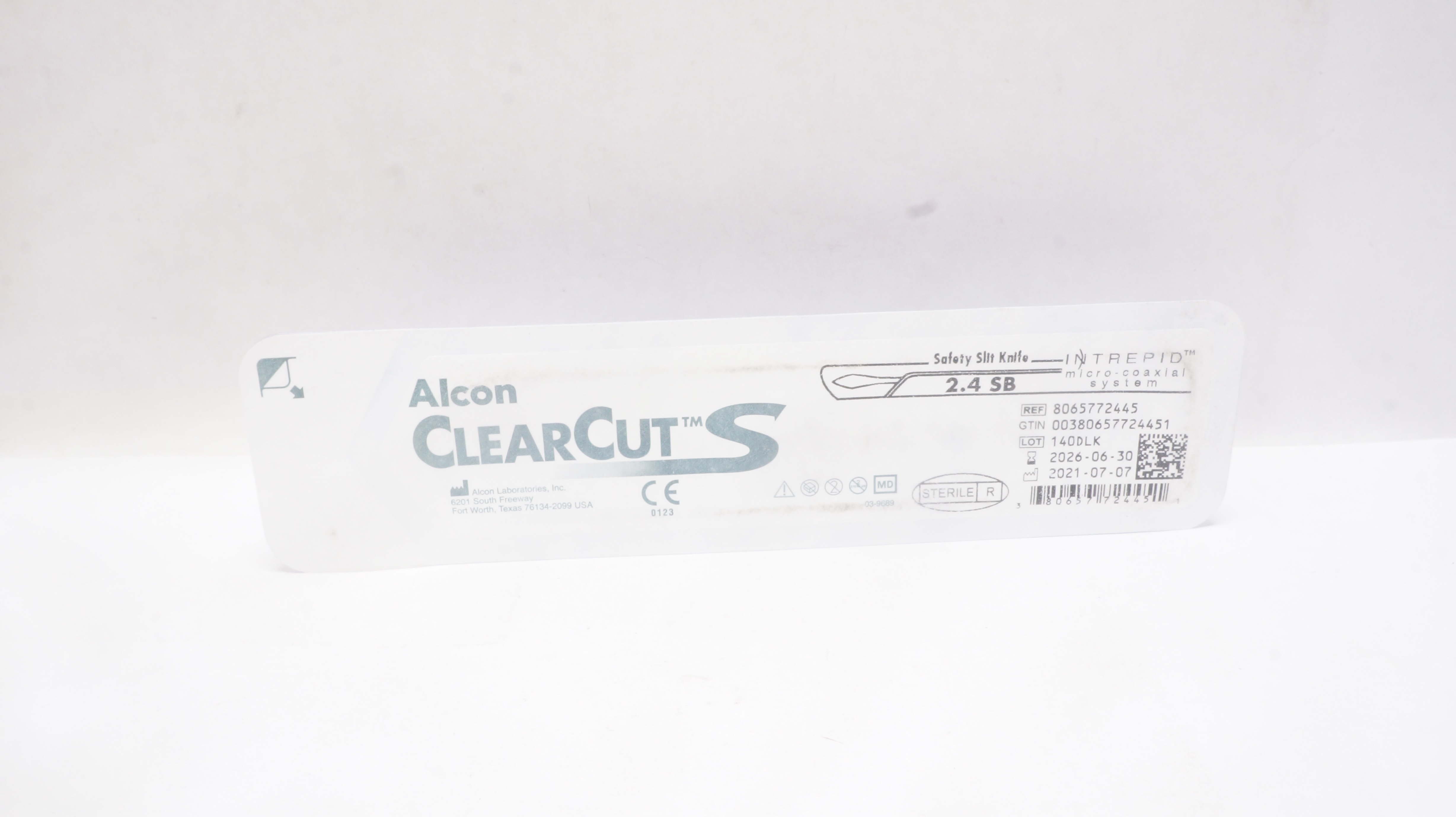 Alcon 8065772445 ClearCut S Interpid, Safety Slit Knife 2.4 SB