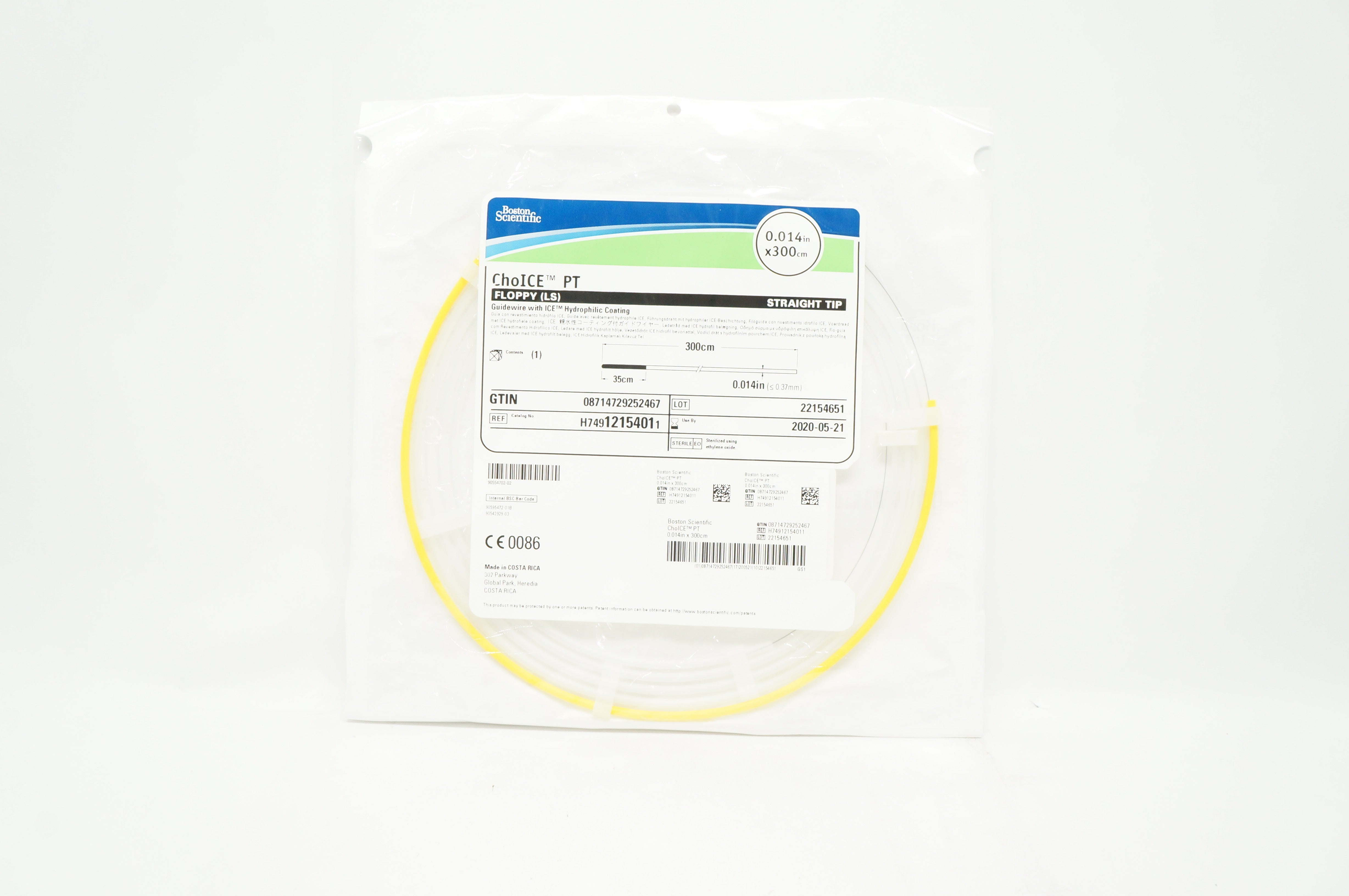 Boston Scientific 1215401 Choice PT Guidewire 0.014 inch x 300cm (x)