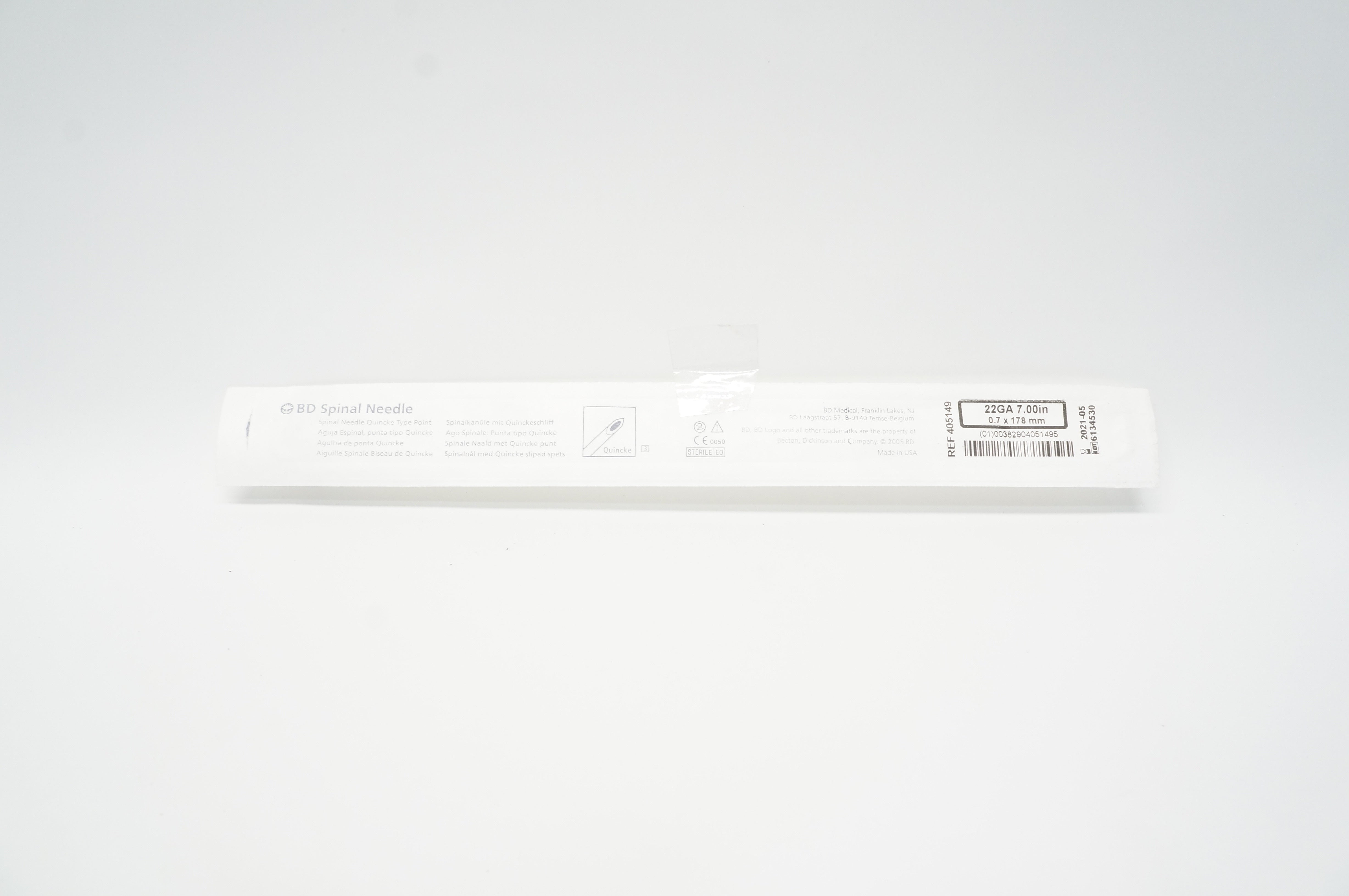 BD 405149 Spinal Ndle Quincke 22 G x 7.00 inch (x)