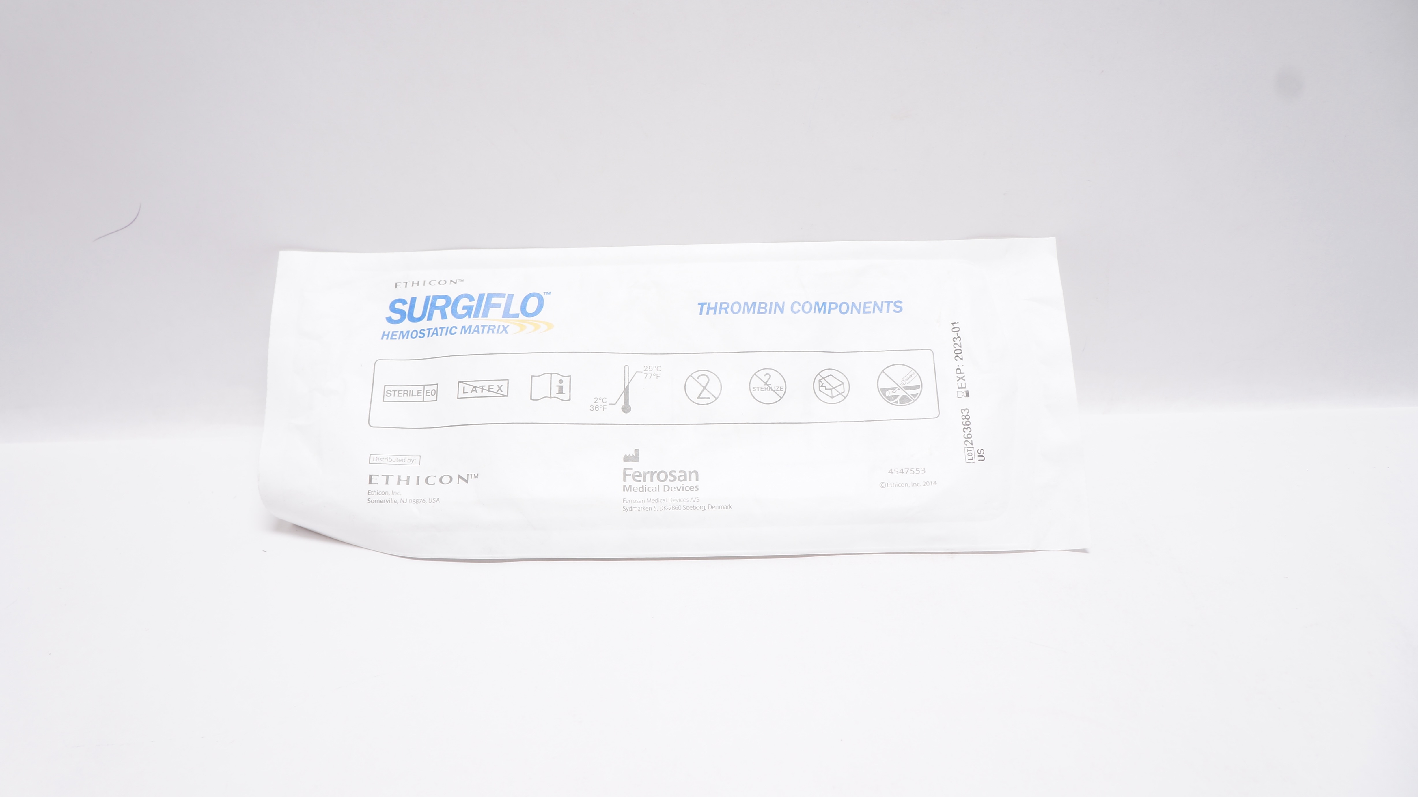 Ethicon 4547553 Ferrosan SurgiFlo Hemostatic Matrix Thrombin Components (x)
