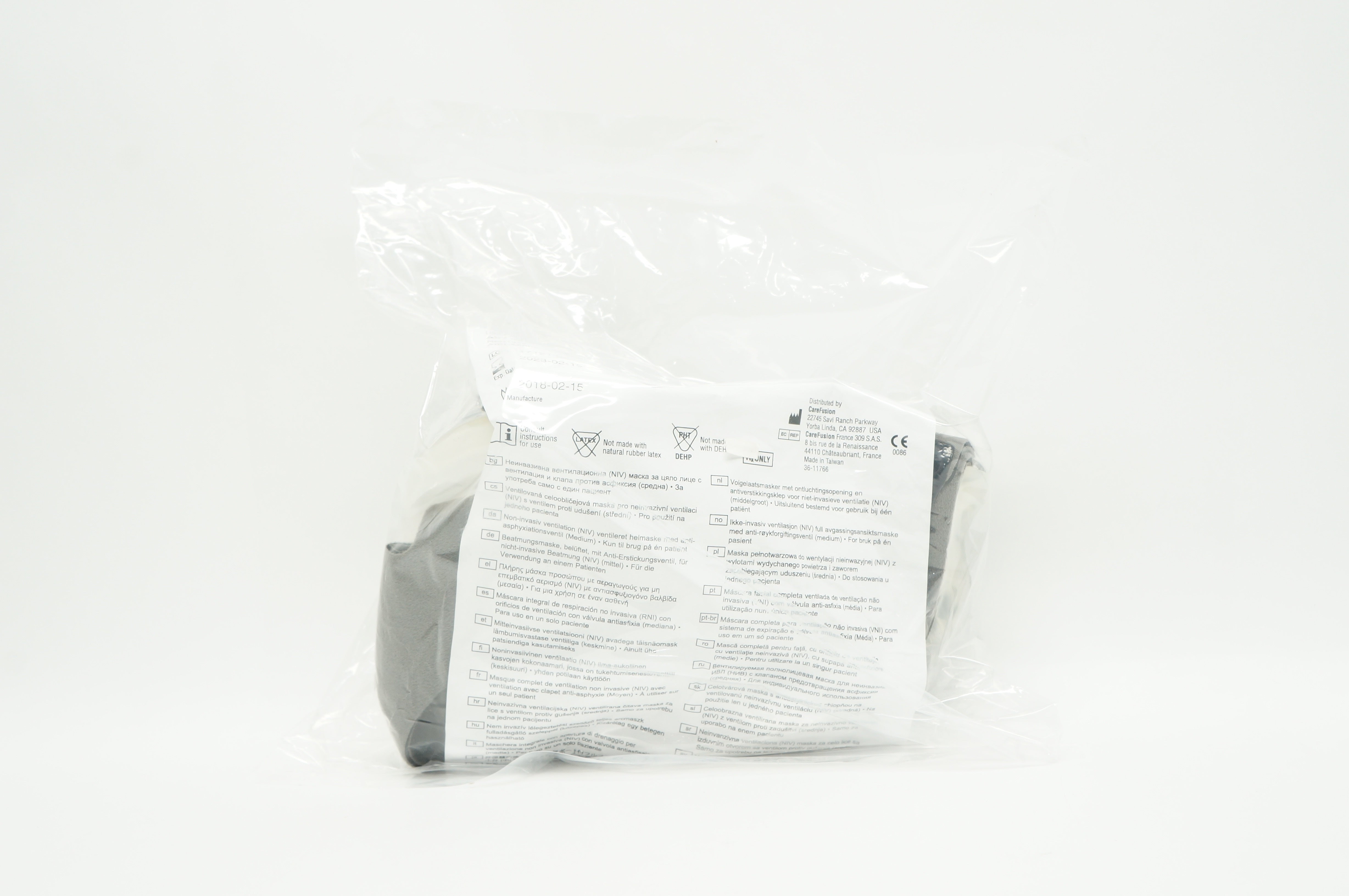 CareFusion NIV040M AirLife Non Invasive Ventilation Vented Full Face Mask