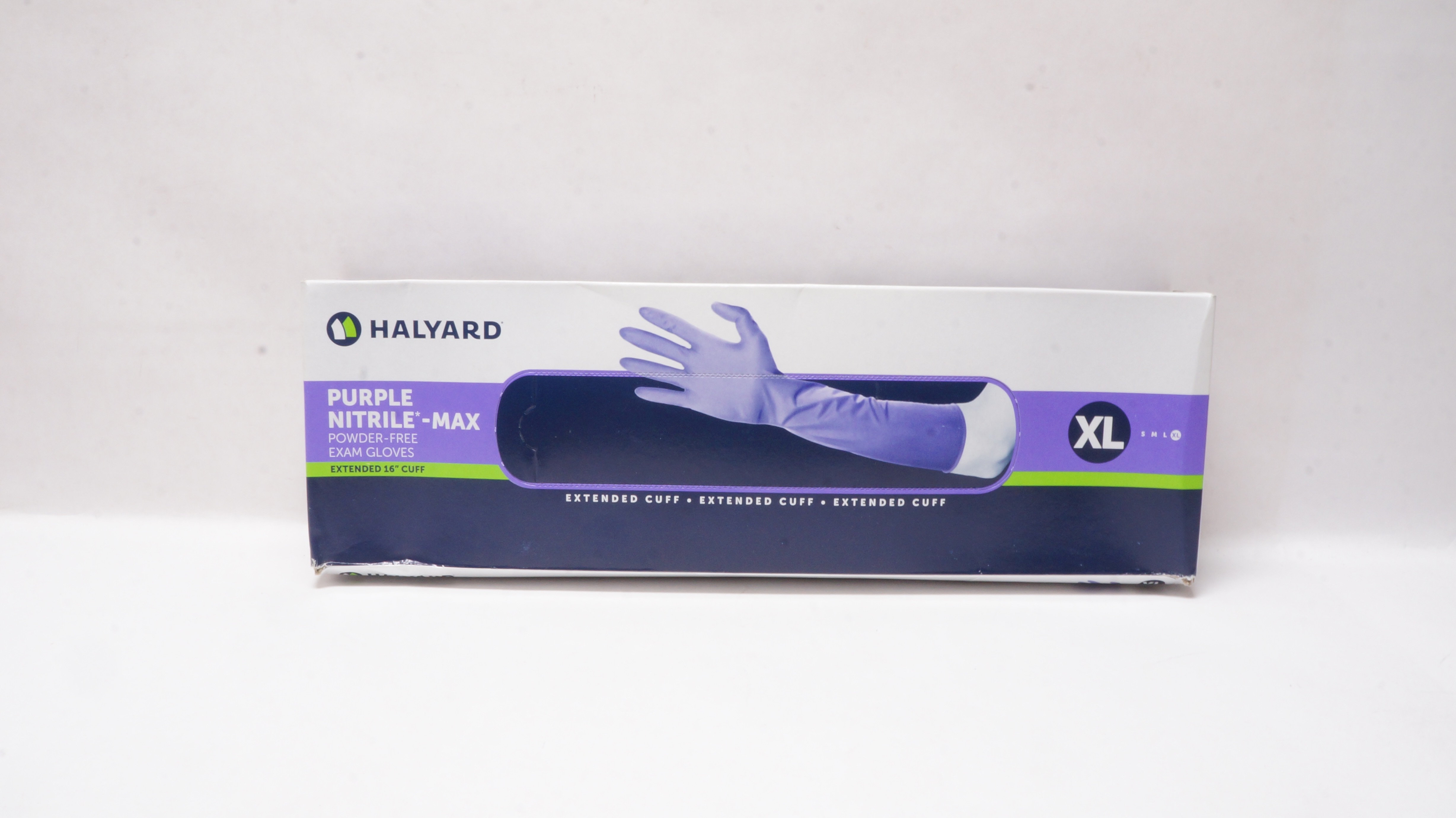 Halyard 44995 Purple Nitrile Exam Gloves, XL , Extended 16in. Cuff (x)-Box of 50