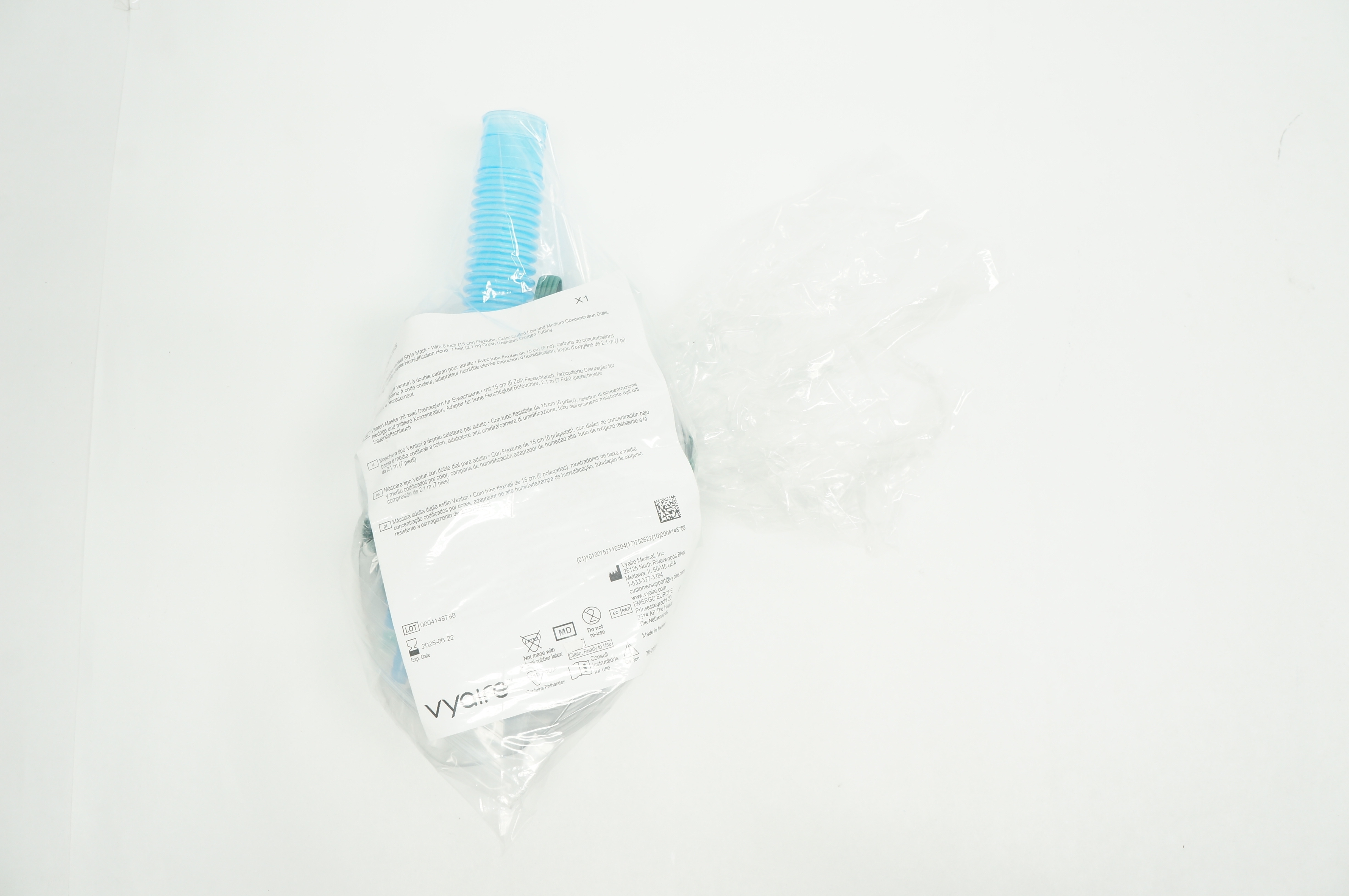 Vyaire 001255 AirLife Dual Dial Venturi Style Mask, Adult