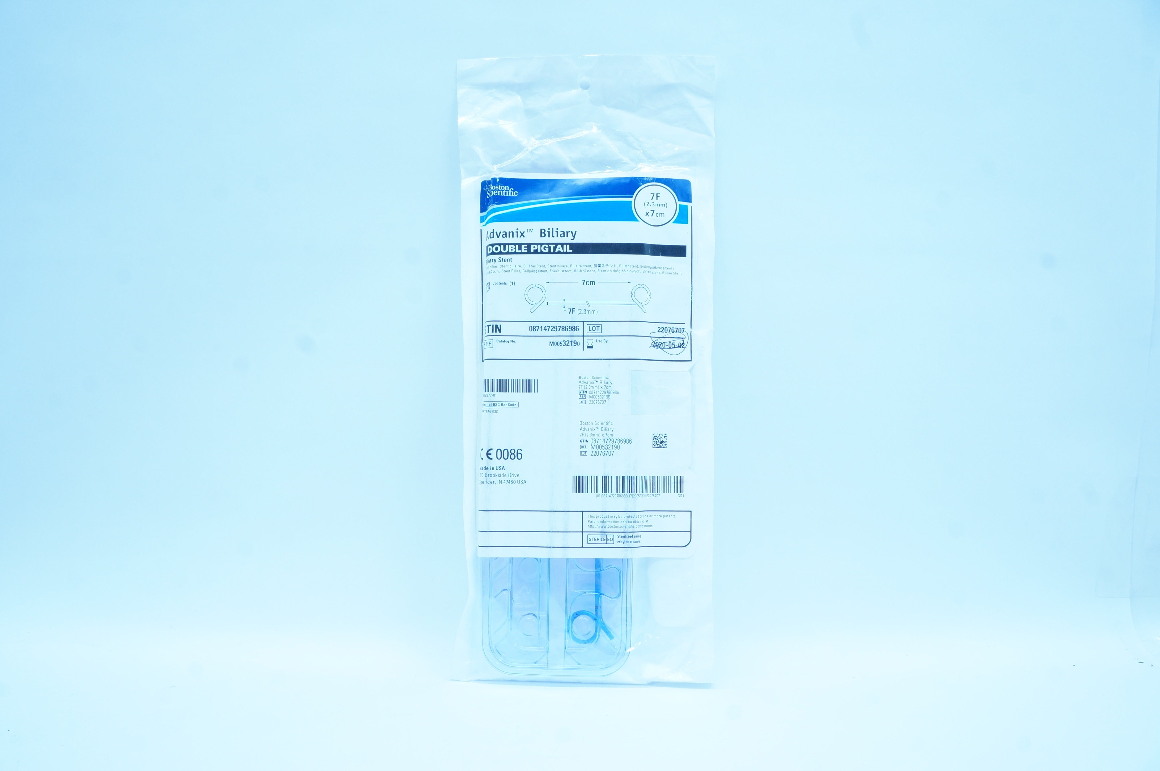 Boston Scientific M00532190 Advanix Biliary Double Pigtail Stnt 7F x 7cm (x)
