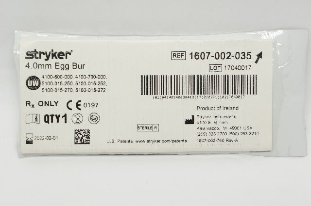 Stryker 1607-002-035 Egg Bur 4.0mm (x)