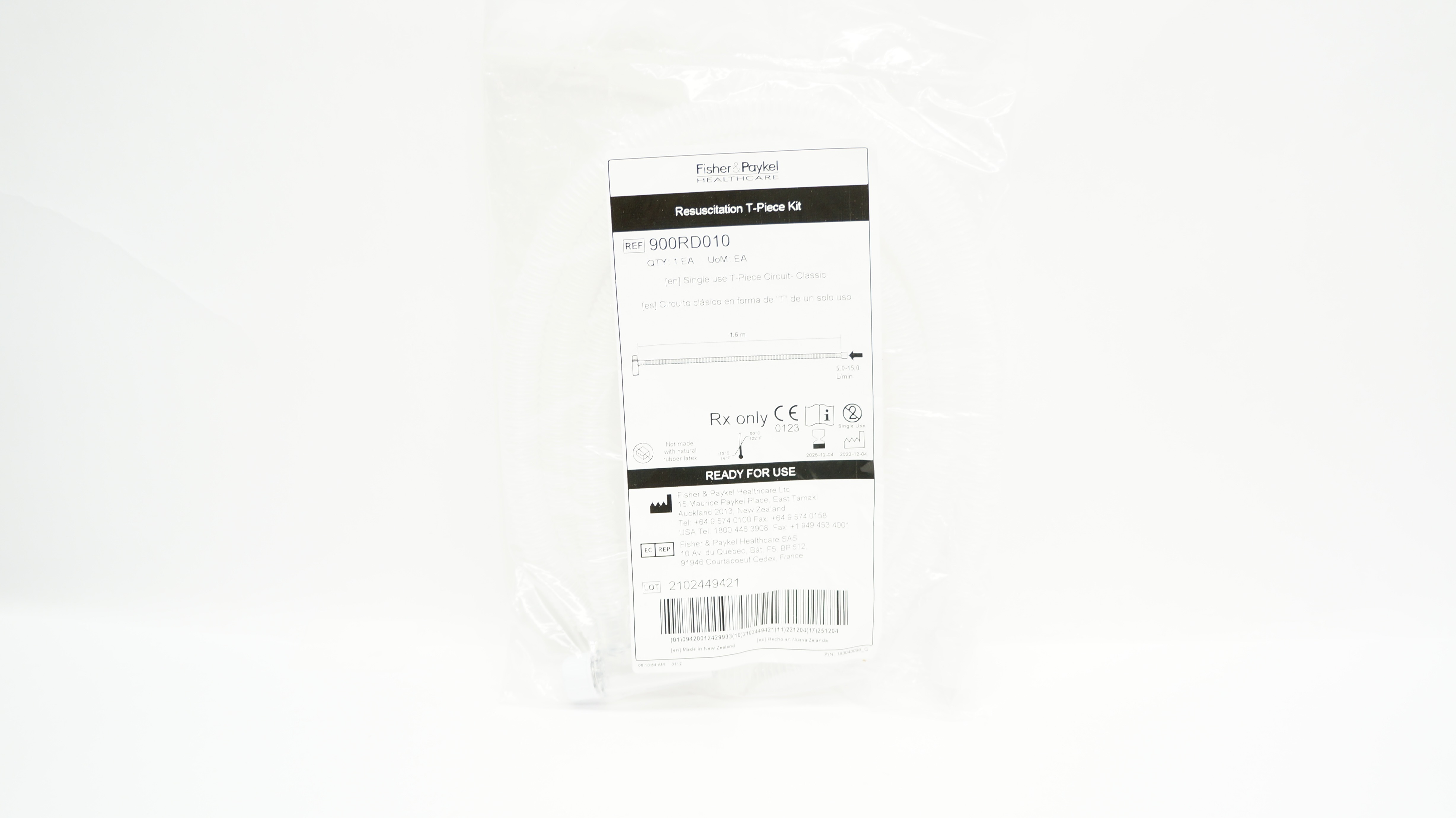 Fisher&Paykel 900RD010 Resuscitation T-Piece Kit