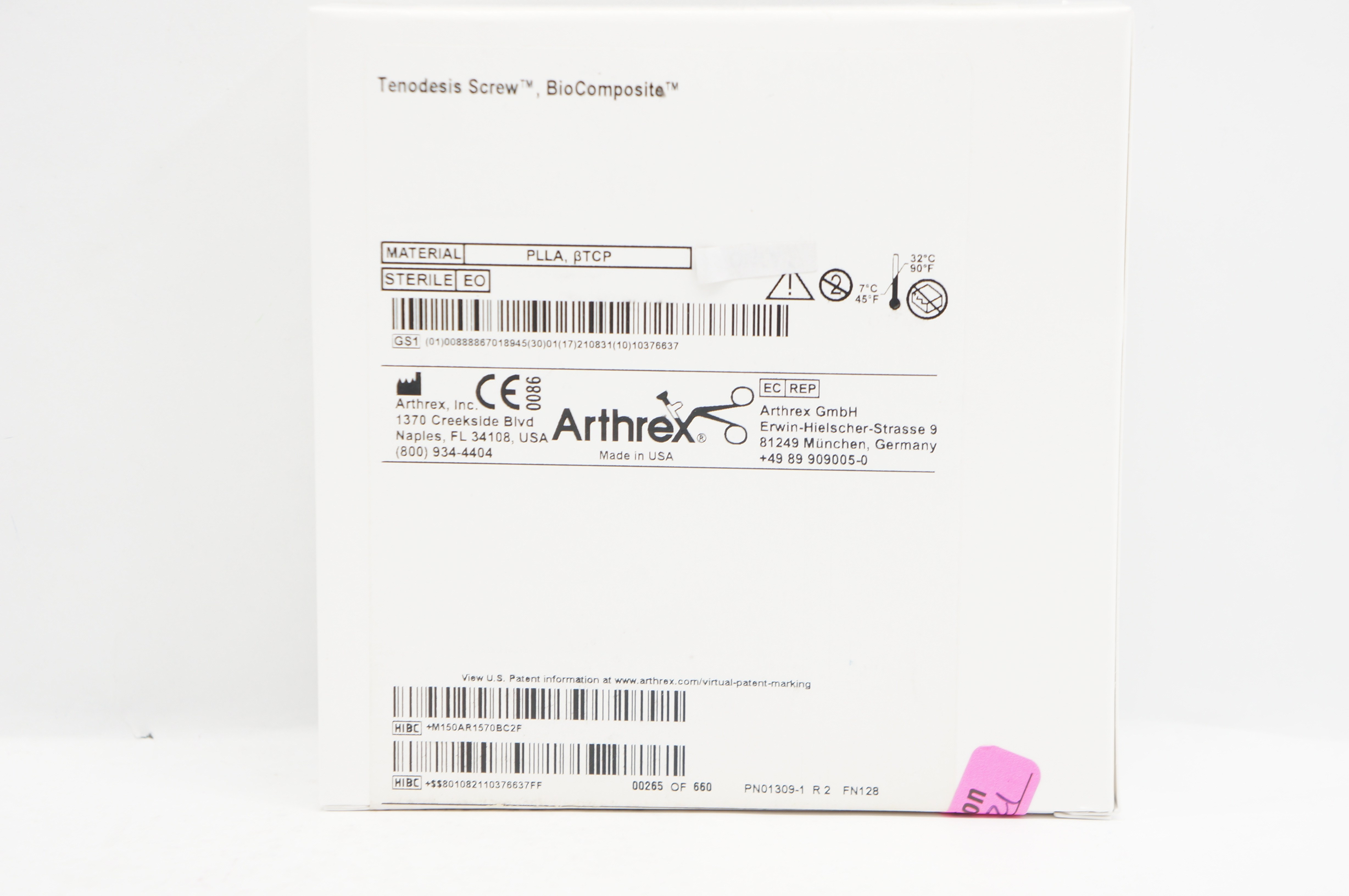 Arthrex AR-1570BC Tenodesis Screw BioComposite 7mm x 23mm (x)
