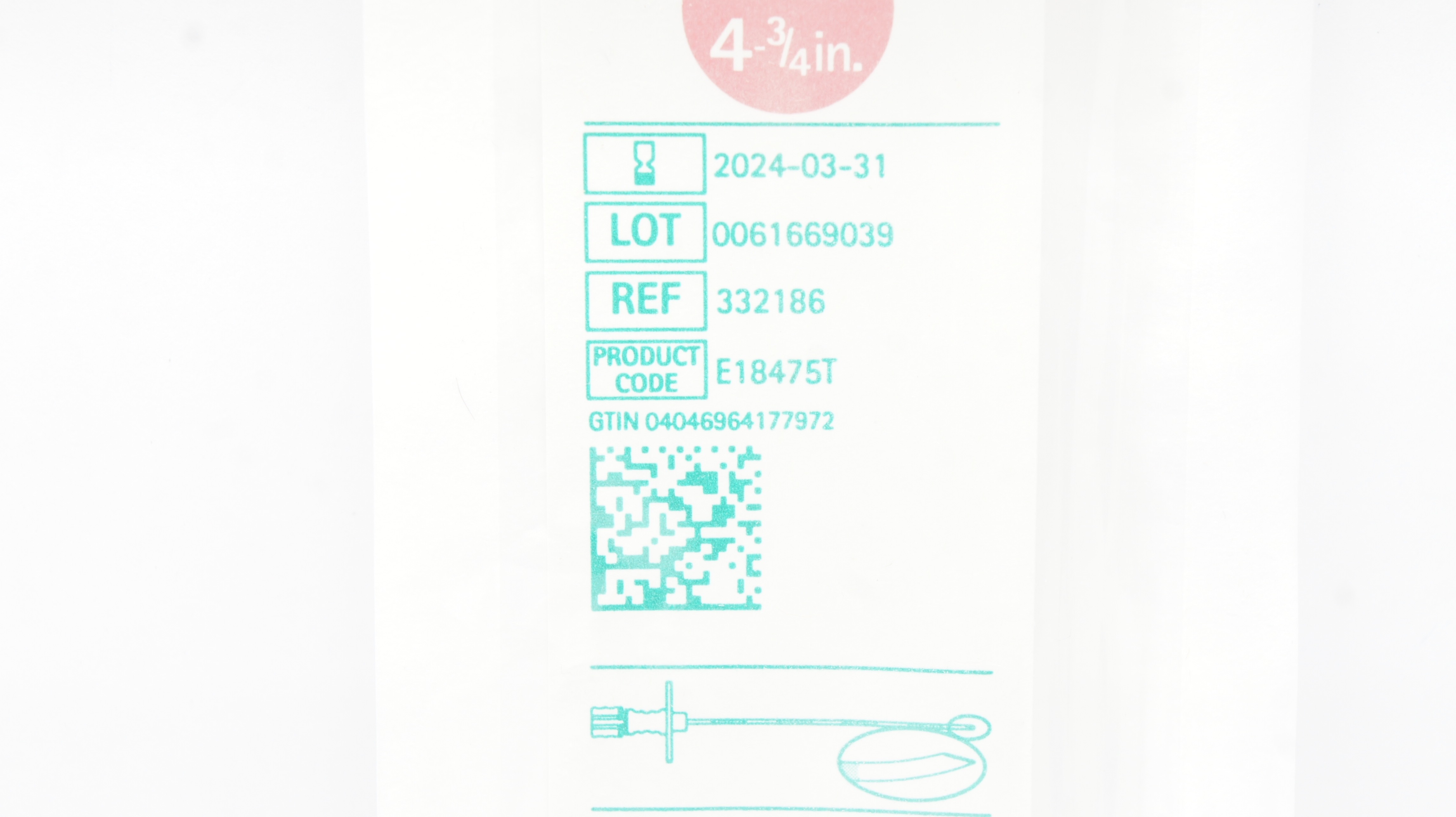 Braun 332186 Perifix Tuohy Epidural Ndle 18ga x 4-3/4inch (x)