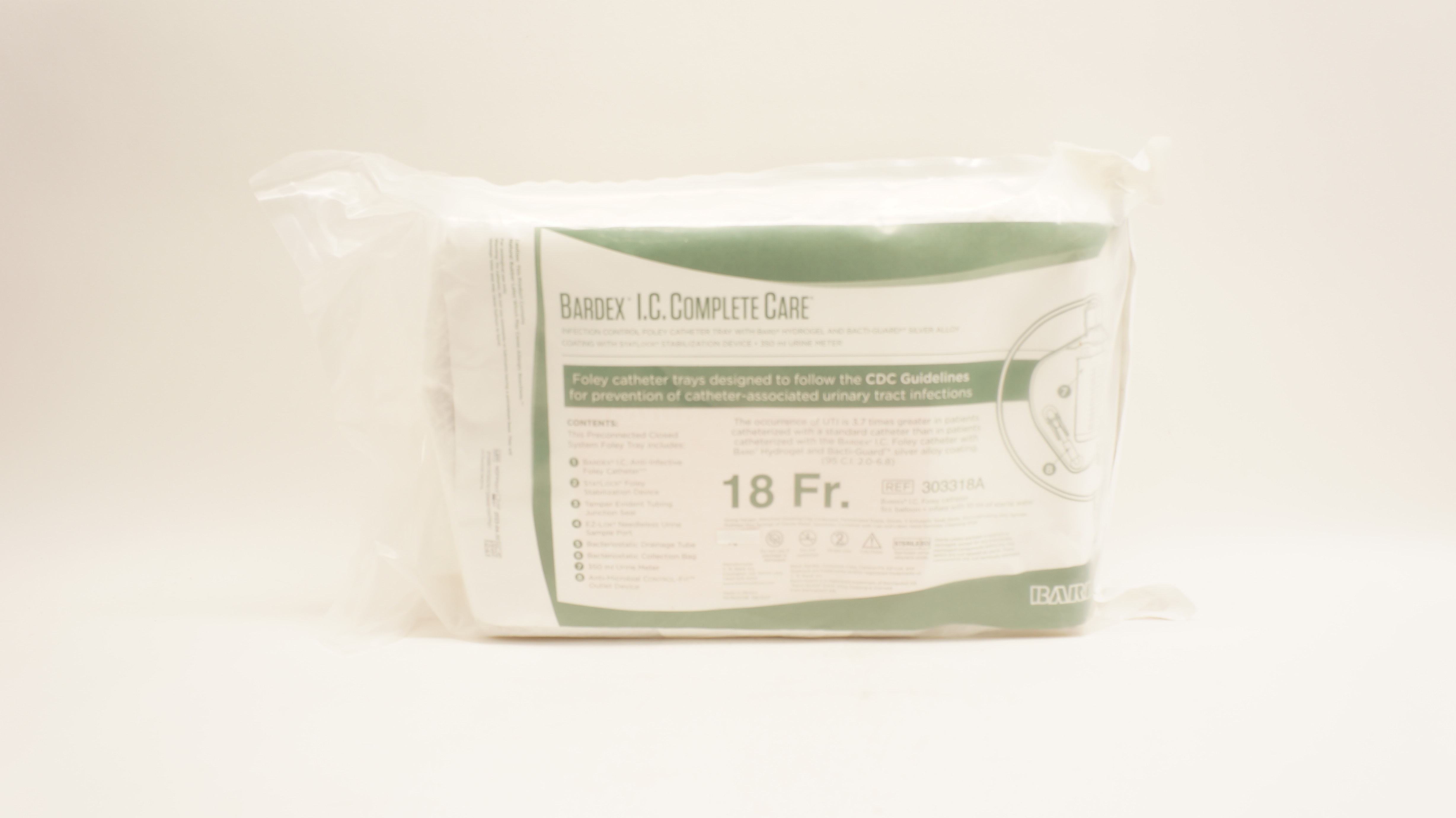 Bard 303318A Bardex I.C. Complete Care Infection Control Foley Cath. Tray 18Fr.