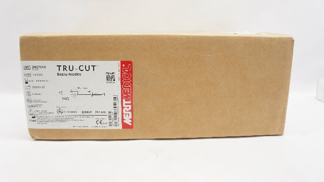 Merit Medical 2N2704X Tru-Cut Biopsy Ndles. 14G x 15cm - Case of 20