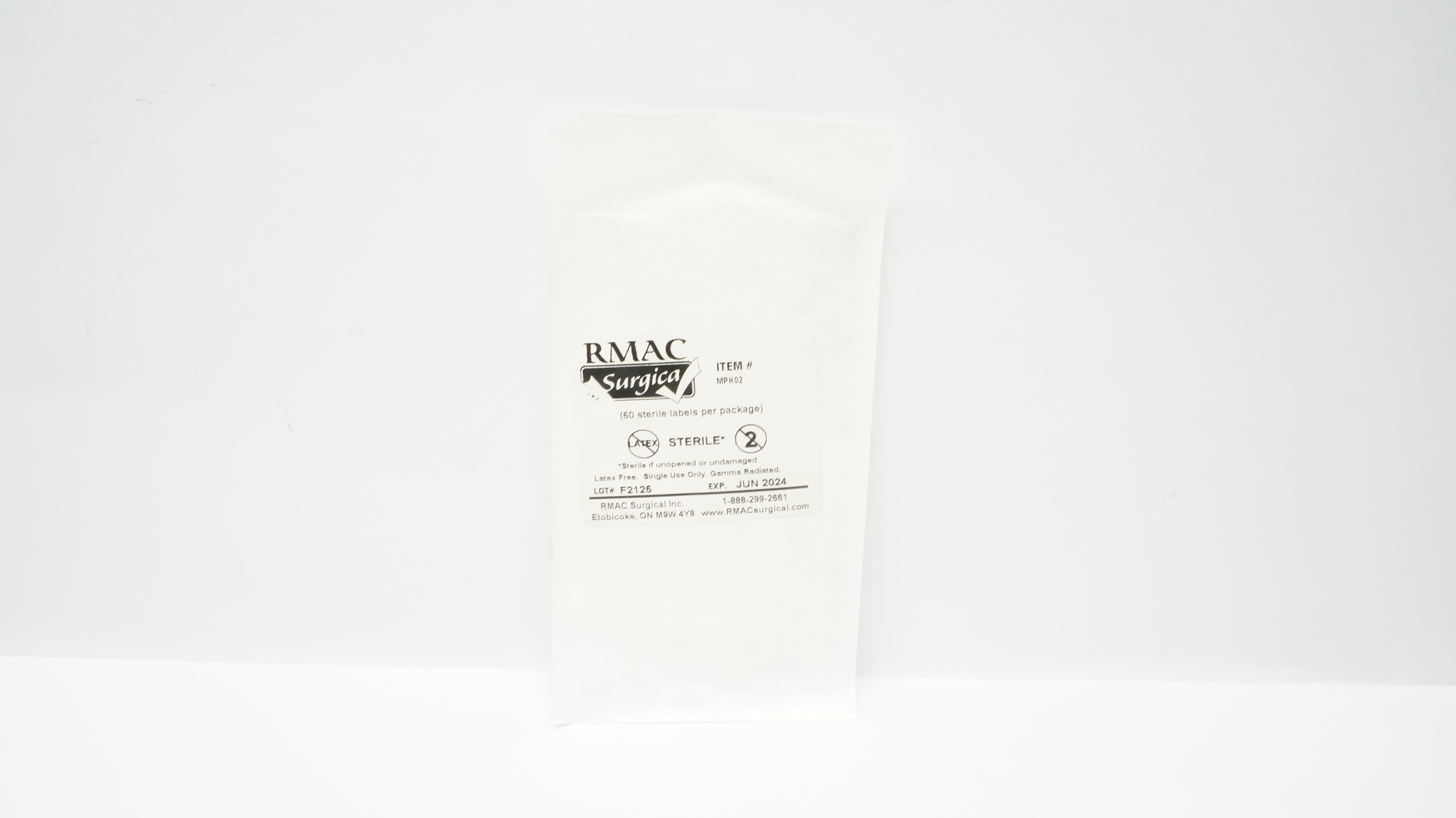 Rmac Surgical MPH02 Sterile Labels Per Package (x) - Pack of 60
