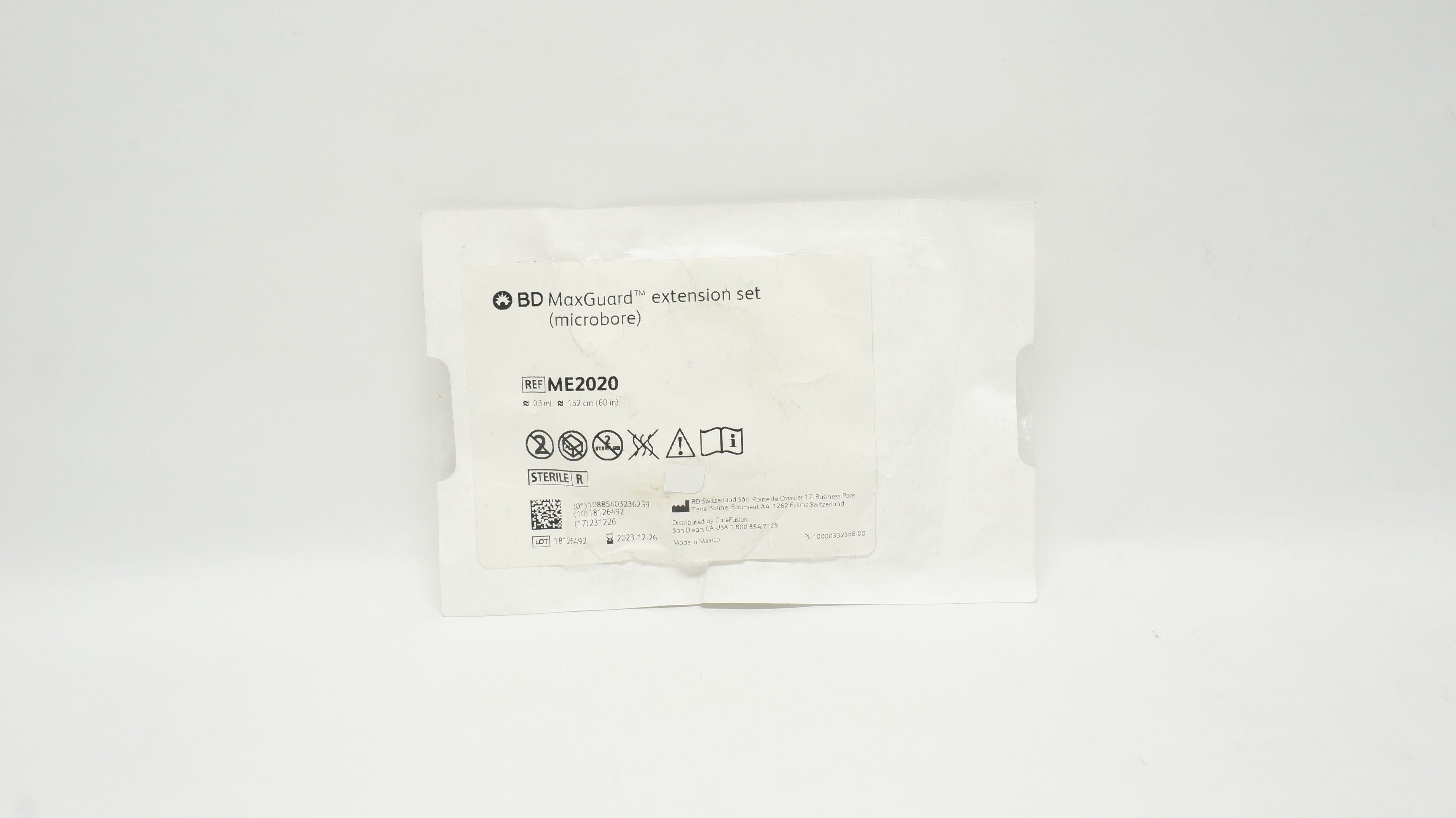 BD  ME2020 MaxGuard Extension Set 0.3ml x 60inch