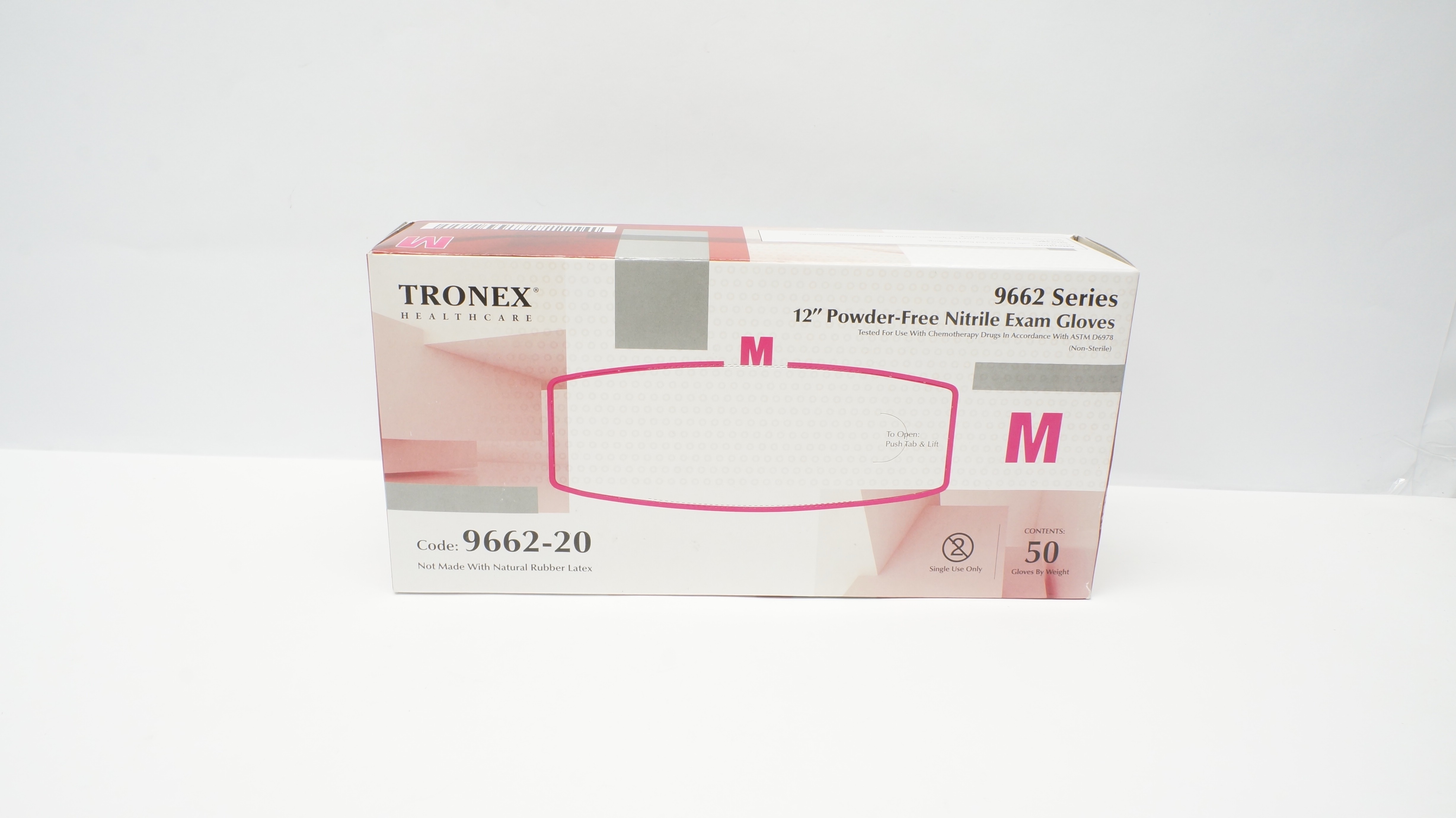 Trines Healthcare 9662-20 12In Powder-Free Nitrile Exam Gloves,M - Box of 50