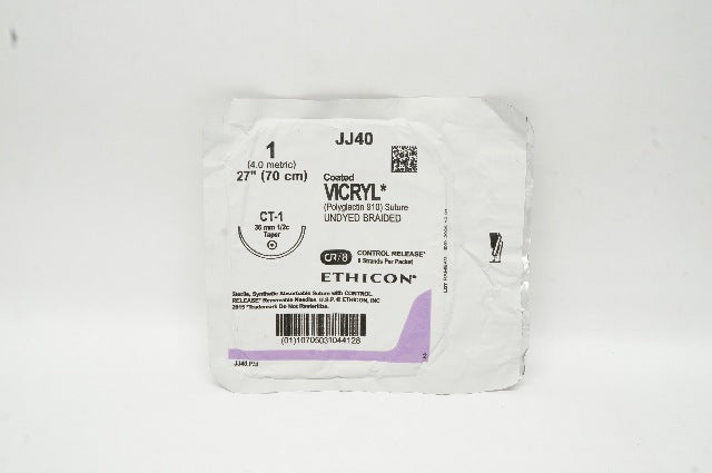 Ethicon JJ40 1 Coated VICRYL CT-1 36mm 1/2c Taper 27inch