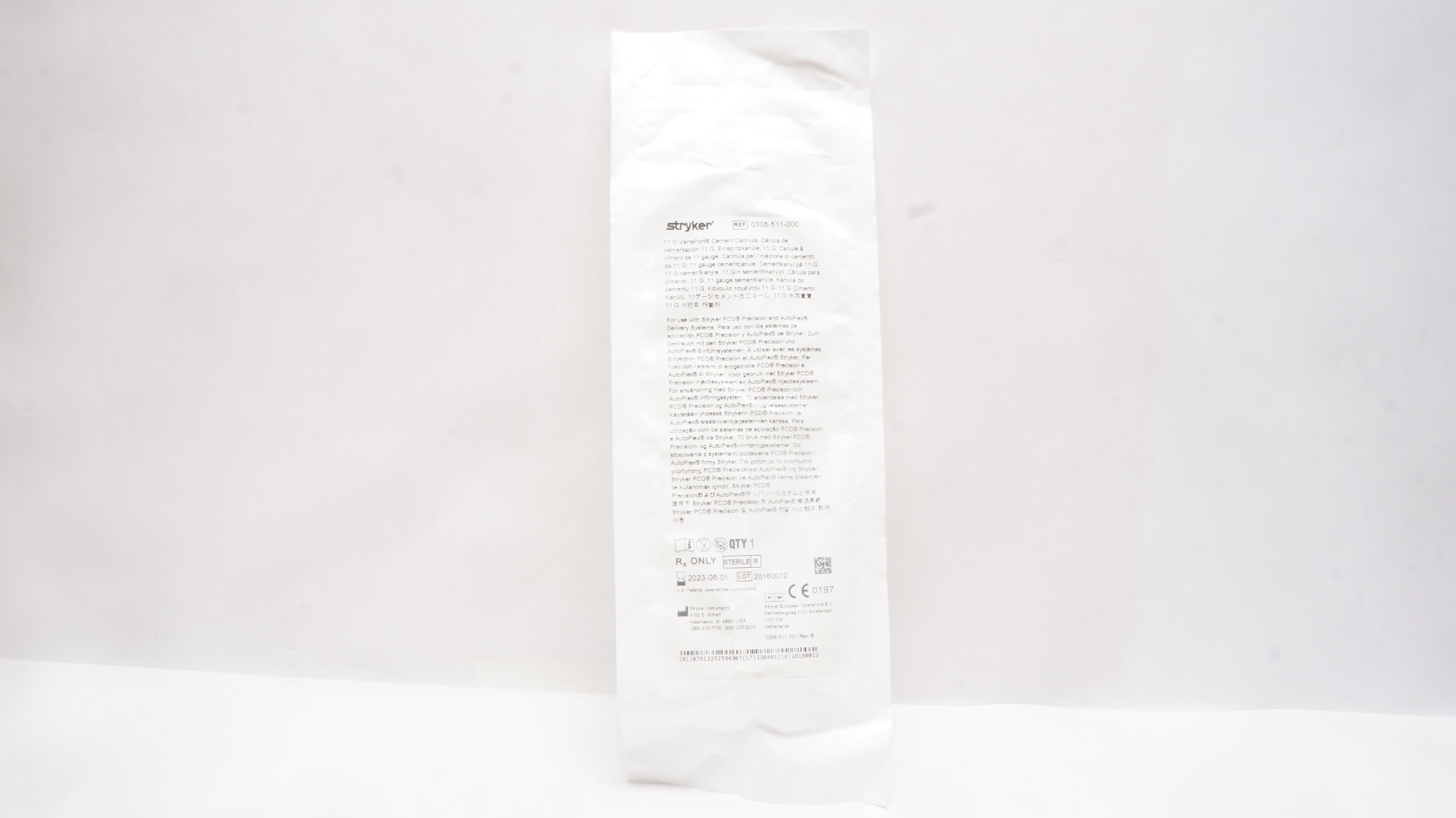 Stryker 0306-511-000 VertePort Cement Cannula 11G (x)