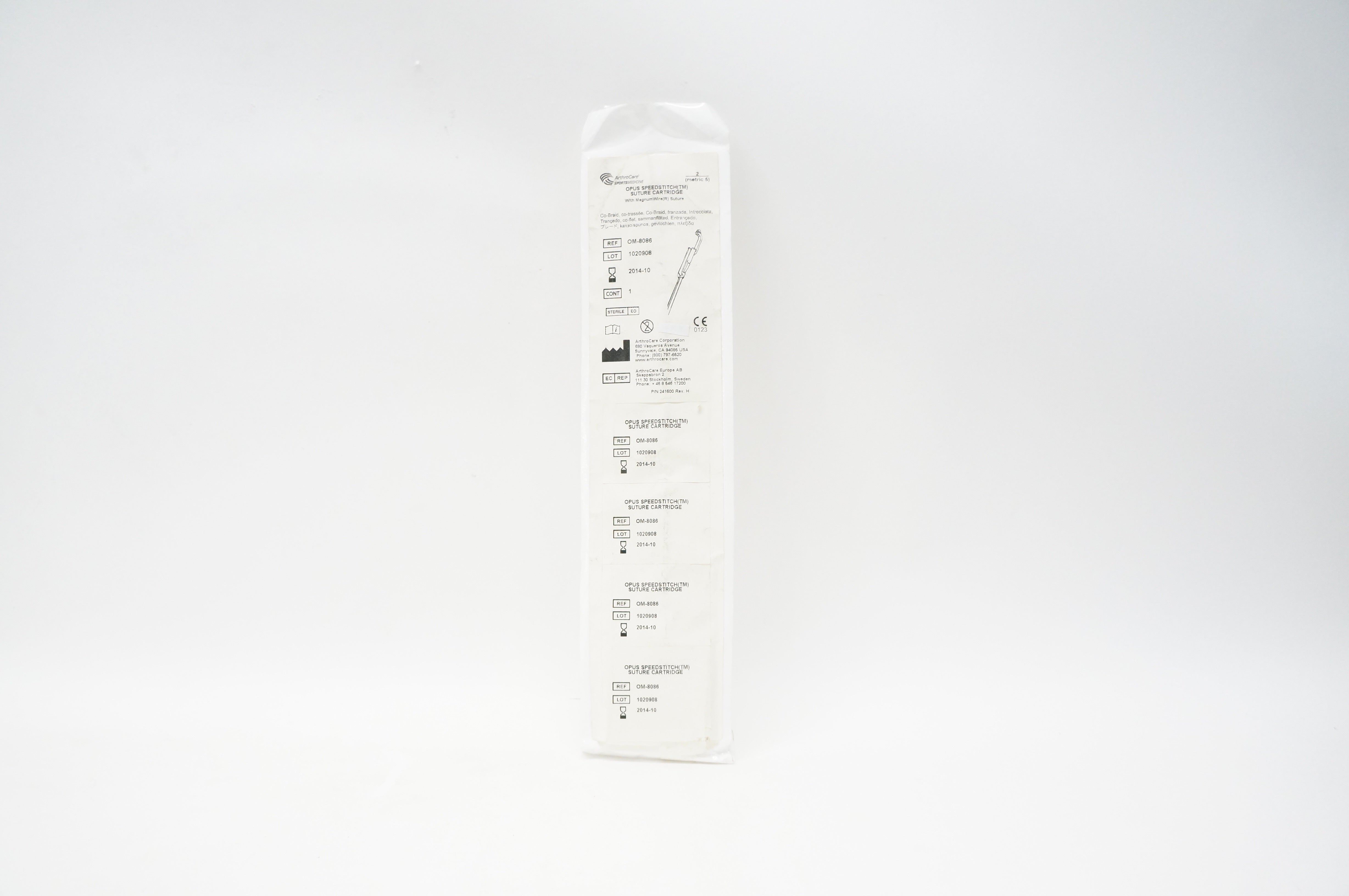 ArthroCare OM-8086 Opus Speedstitch Suture Cartridge (x)