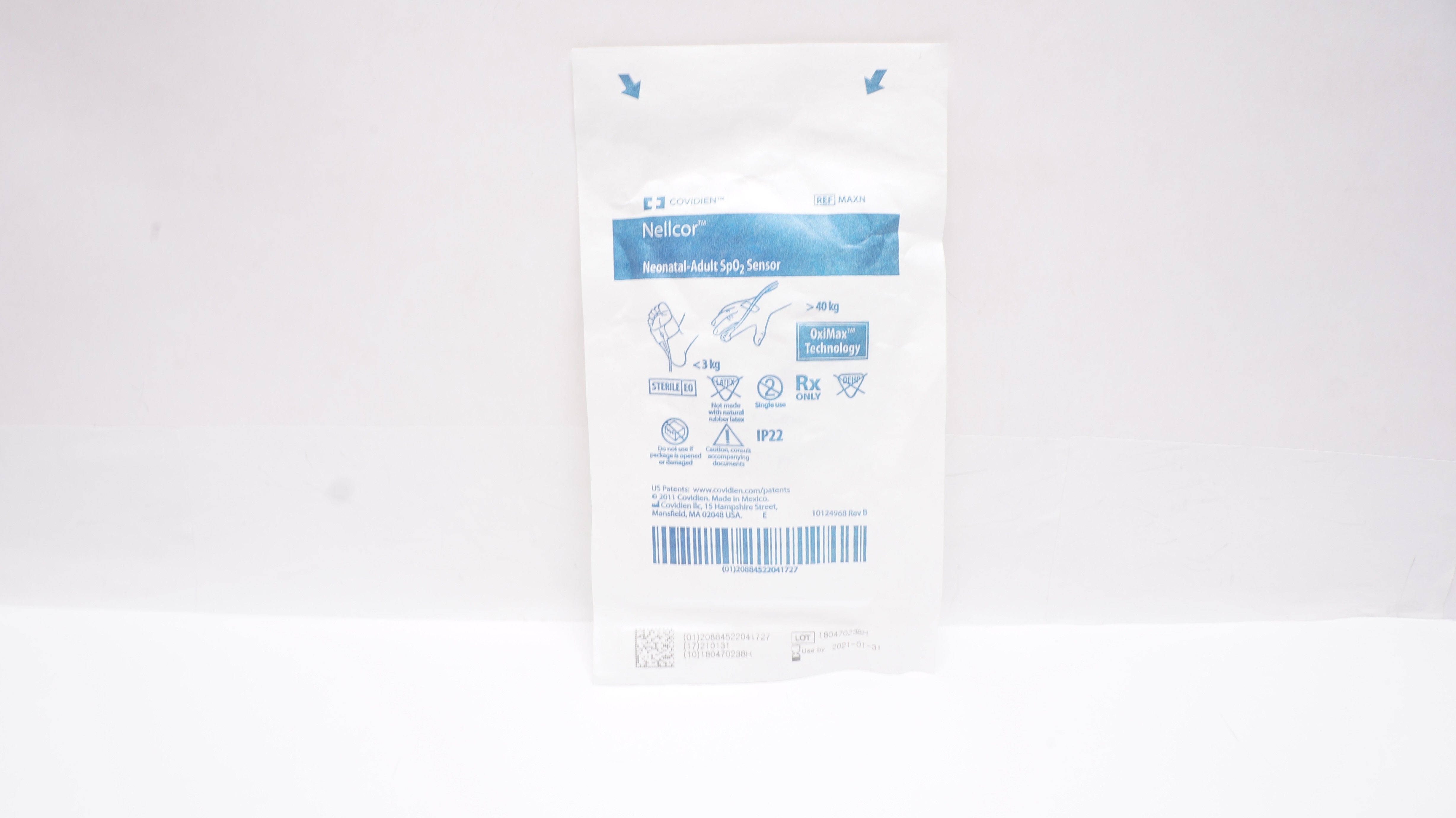 Covidien MAXN-NS Nellcor Neonatal-Adult SpO₂ Sensor <3kg >40kg (x)