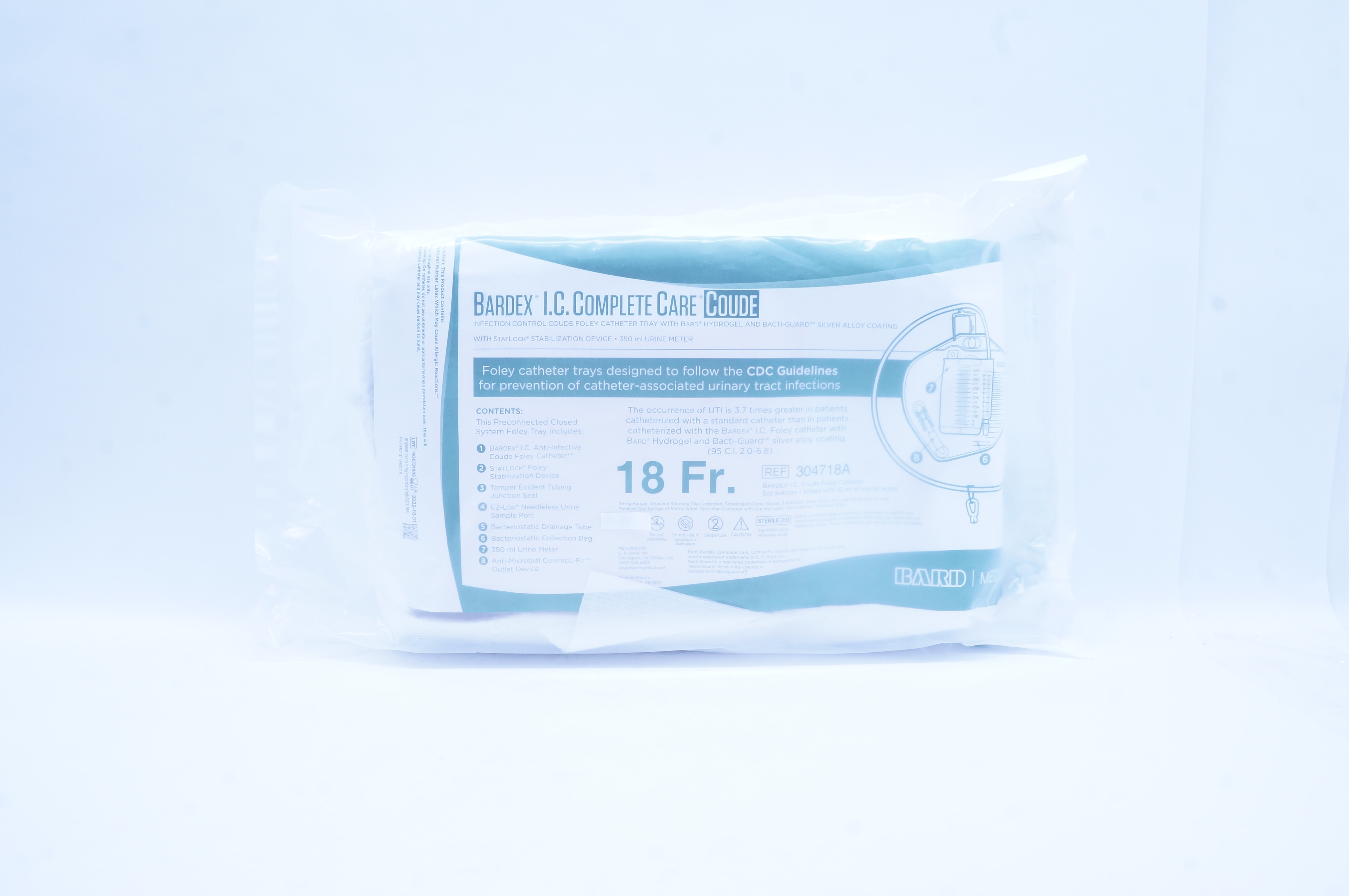 Bard 304718A Infection Control Coude Foley Cath. Tray 18 Fr.