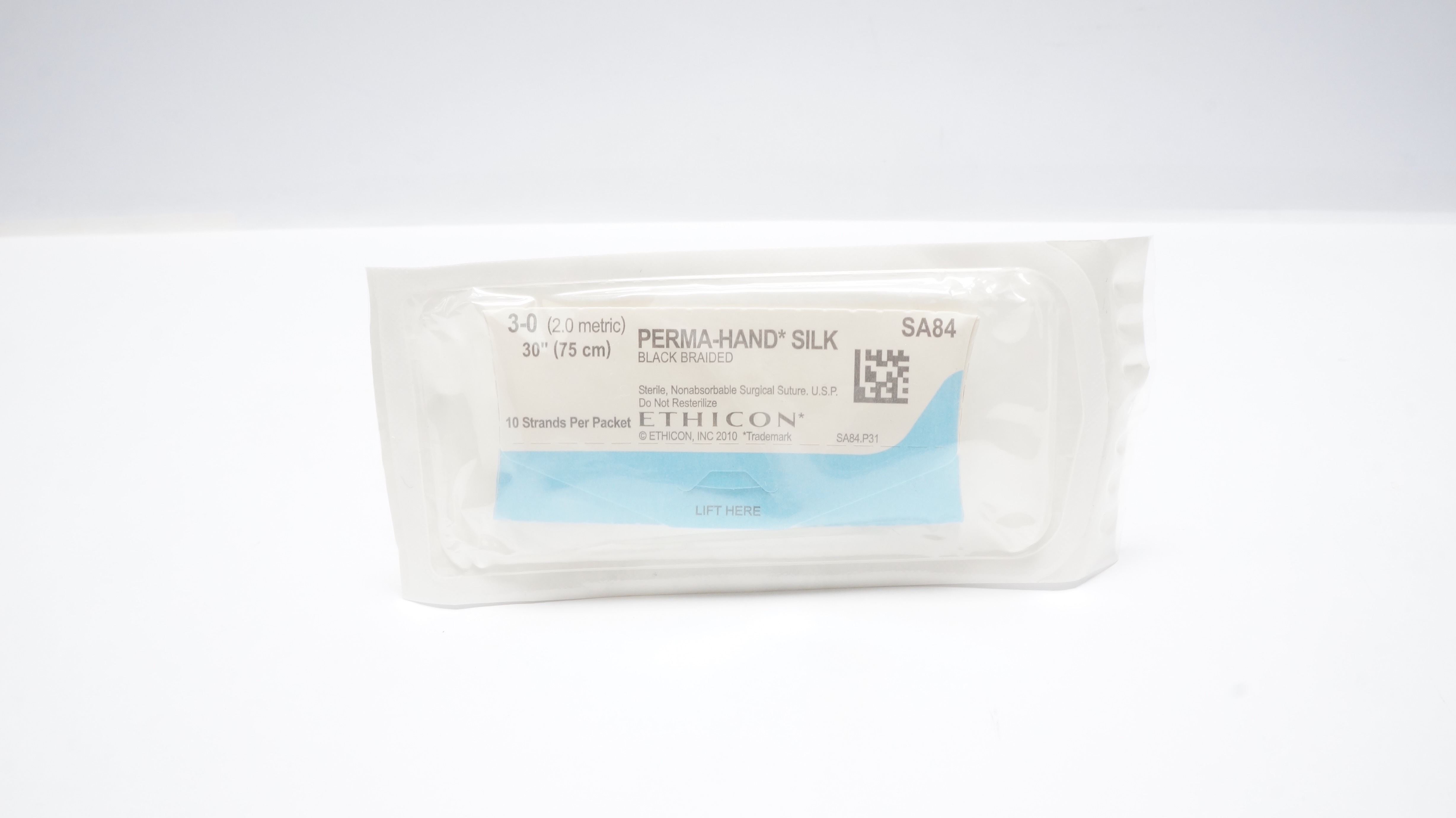 Sa84 Ethicon SA84 3-0 Perma-Hand Silk, Black Braided Surgical Stre 30 inch
