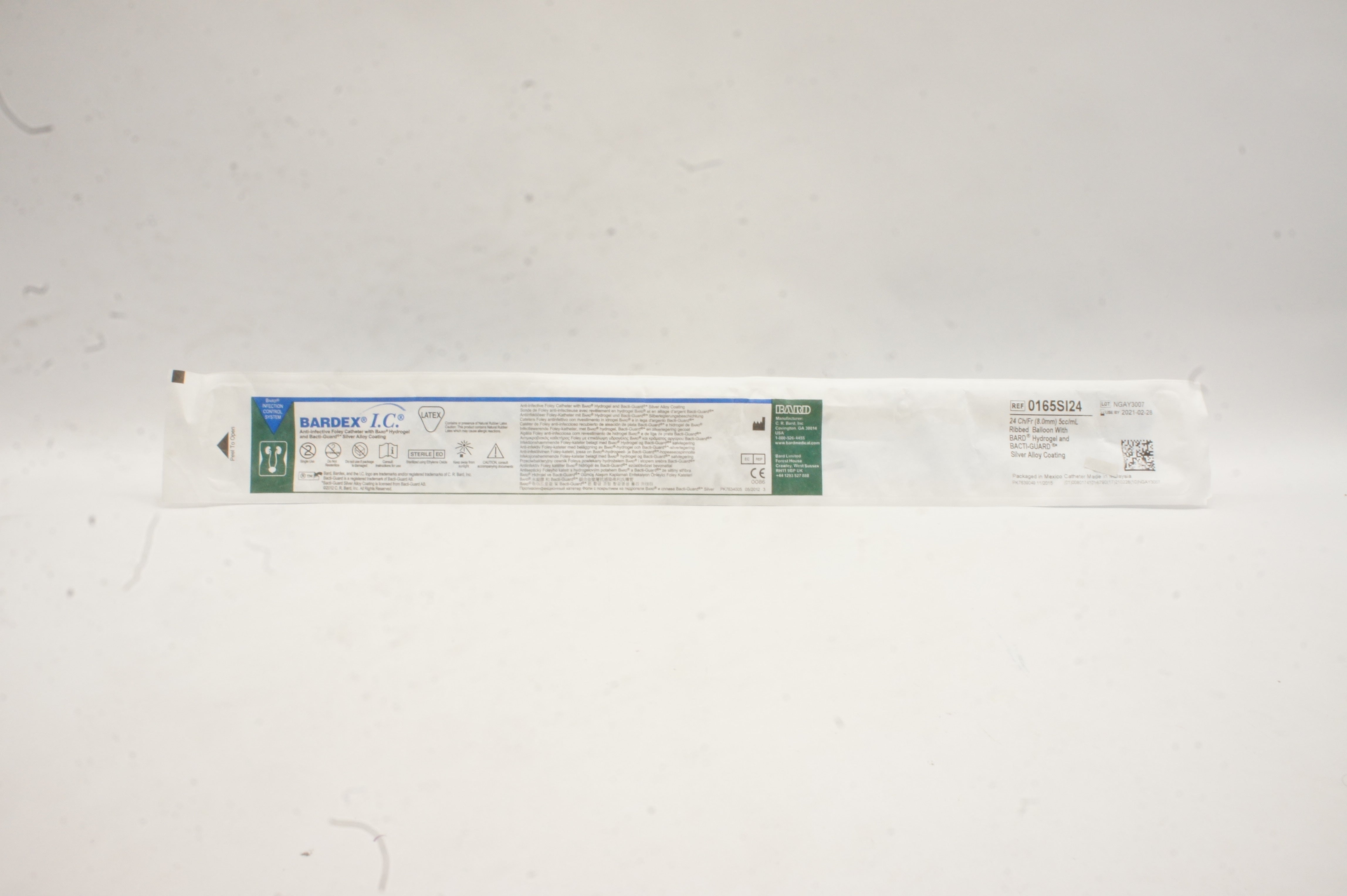 Bard 0165SI24 Bardex Anti-Infective Foley Cath. 24Fr (x)