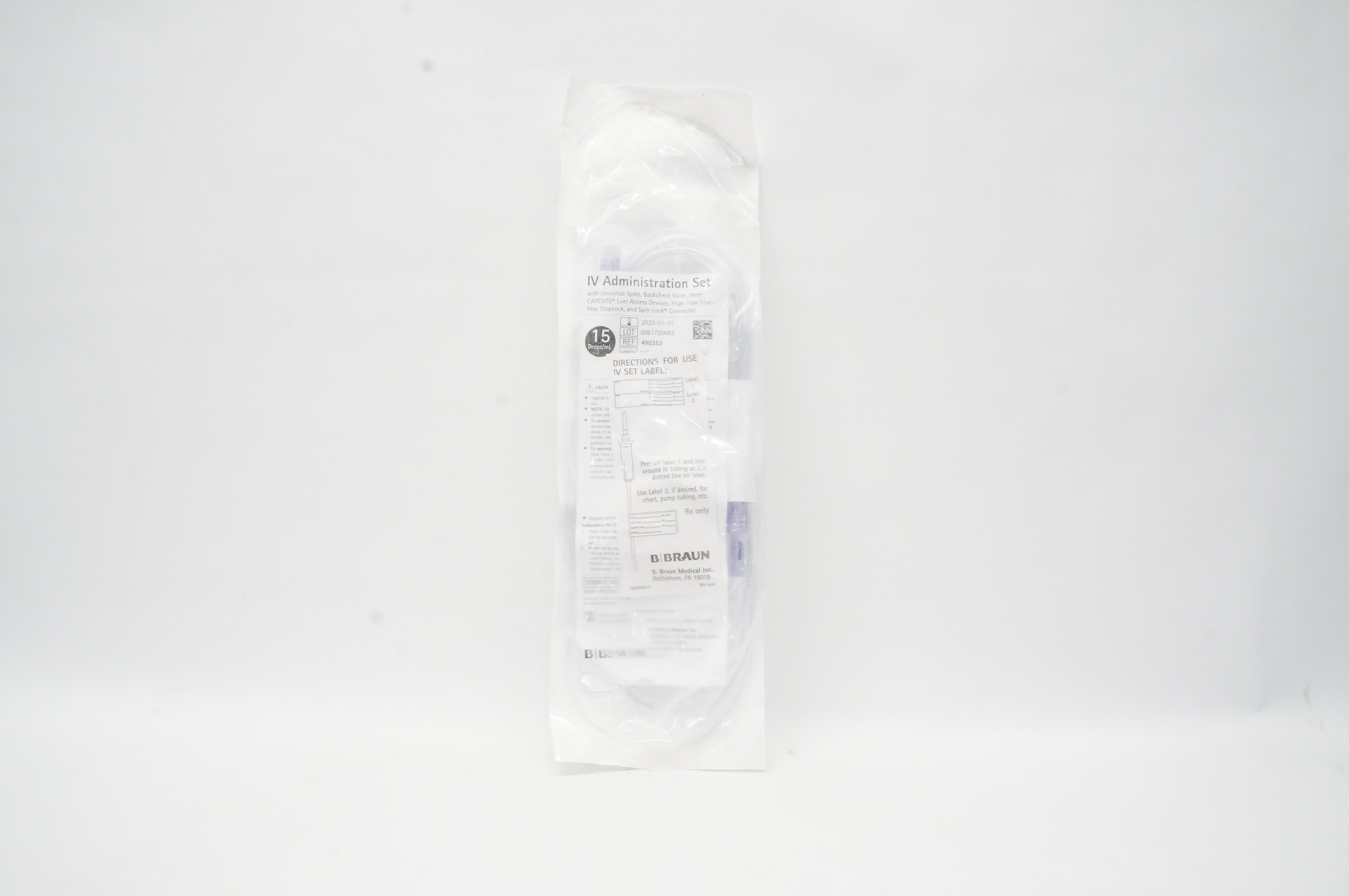 B. Braun 490353 IV Administration Set with Universal Spike 15ml