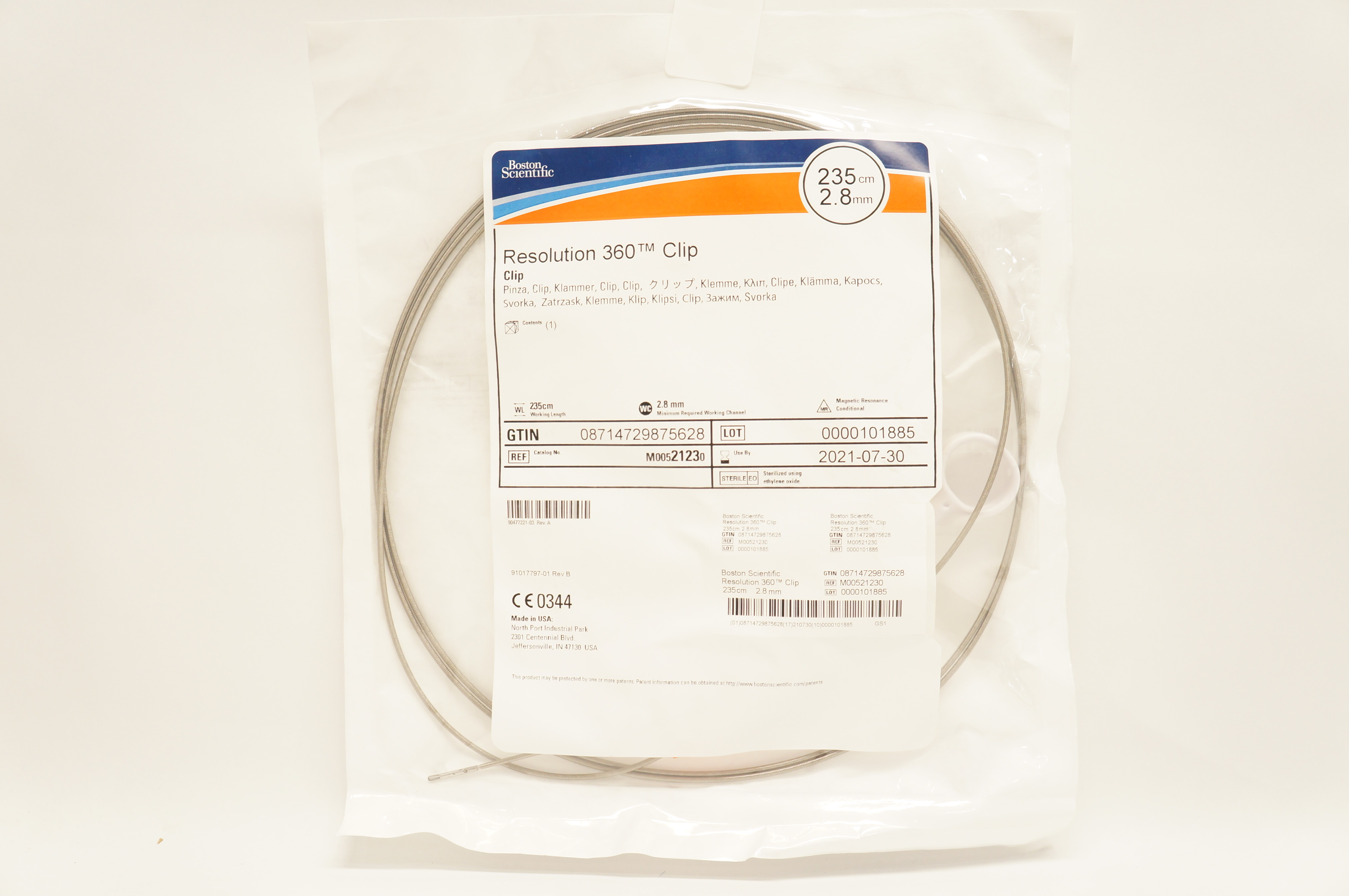 Boston Scientific 2123 Resolution 360 Clip 235 cm x 2.8 mm (x)