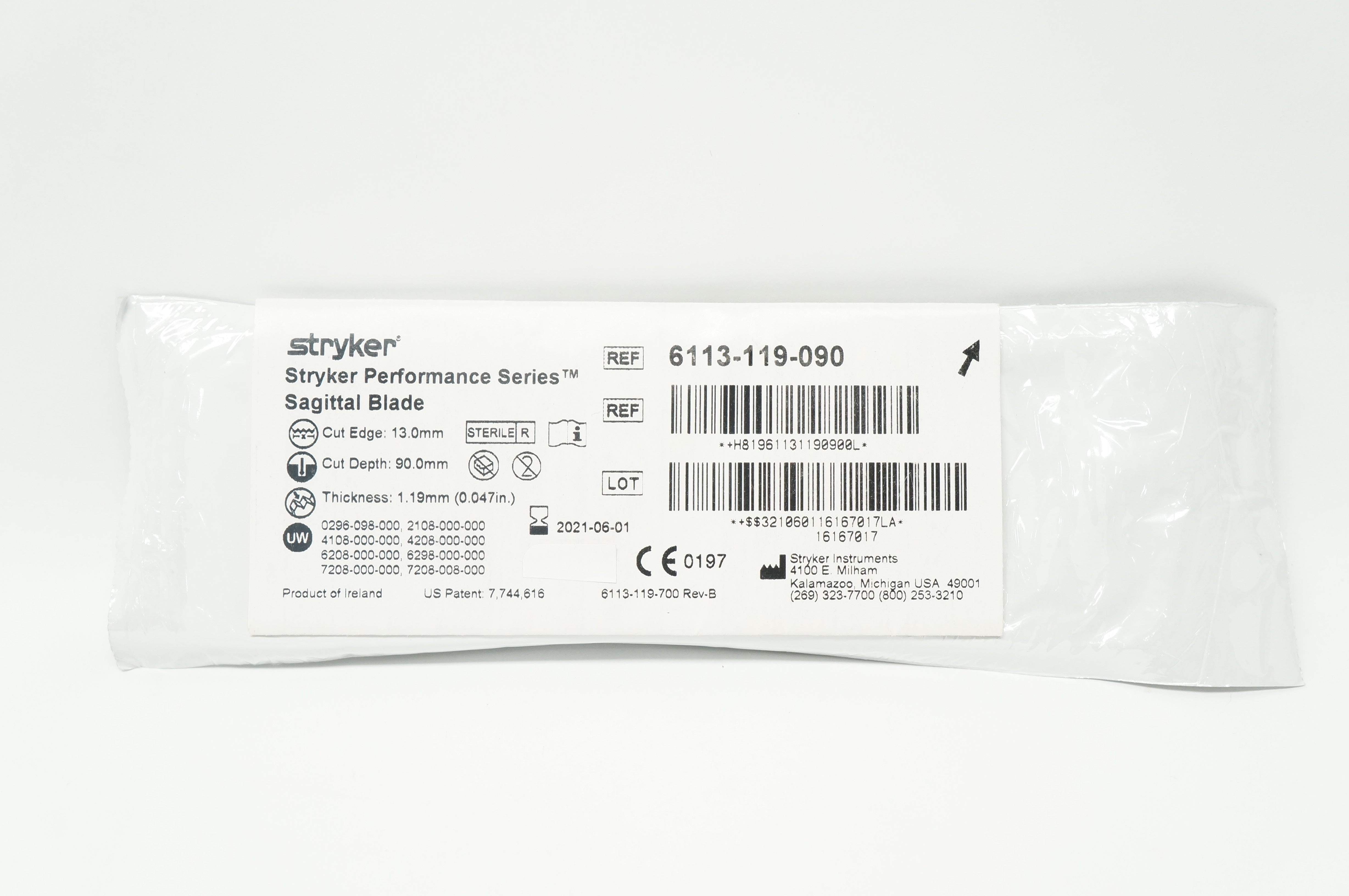 Stryker 6113-119-090 Performance Series Sagittal Blade 90.0x 13.0mm x .047in (x)