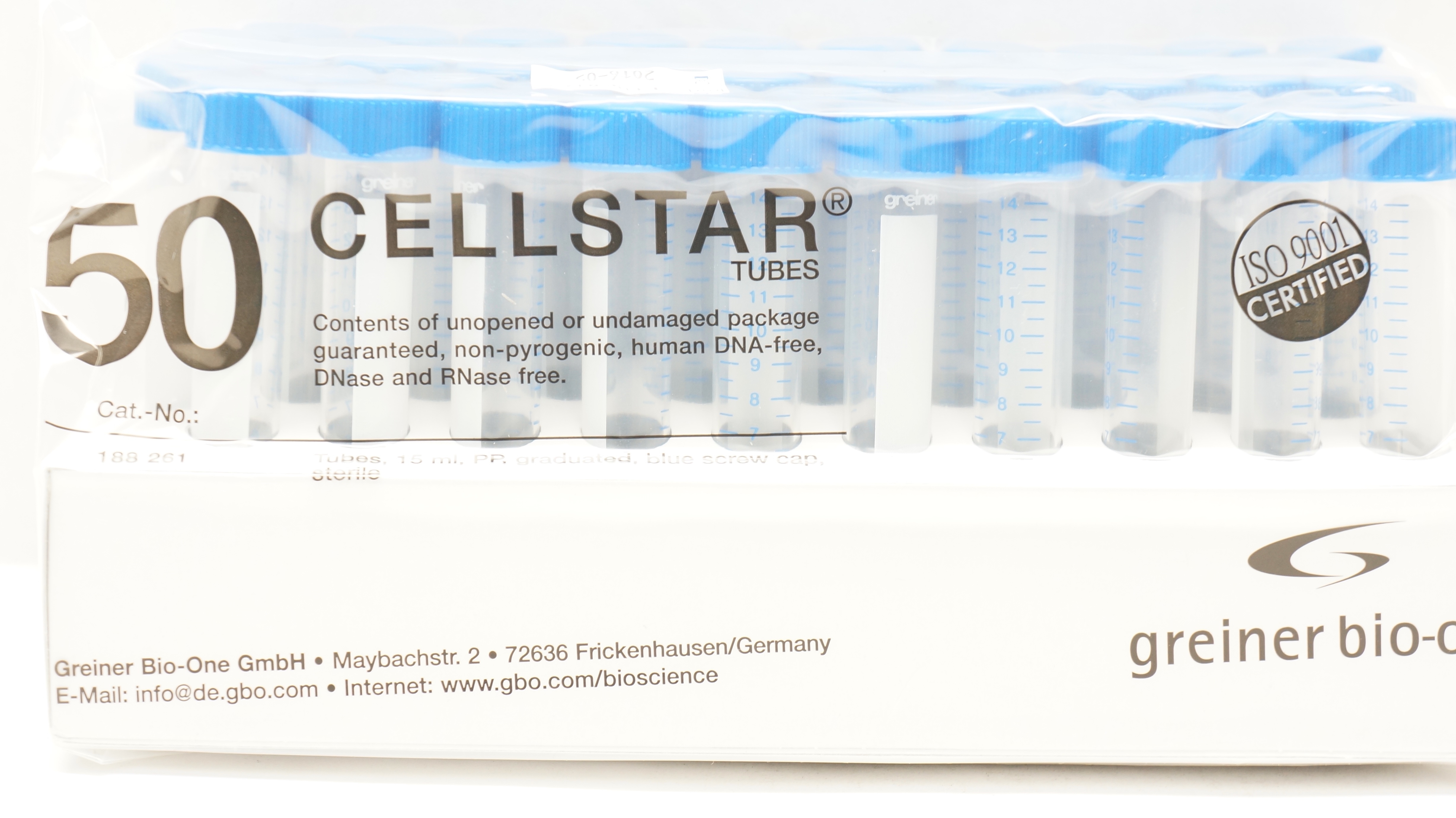FOMARE CD 今/GIFT/1095 Greiner Bio-One 188 261 Cellstar Tubes Graduated, Sterile