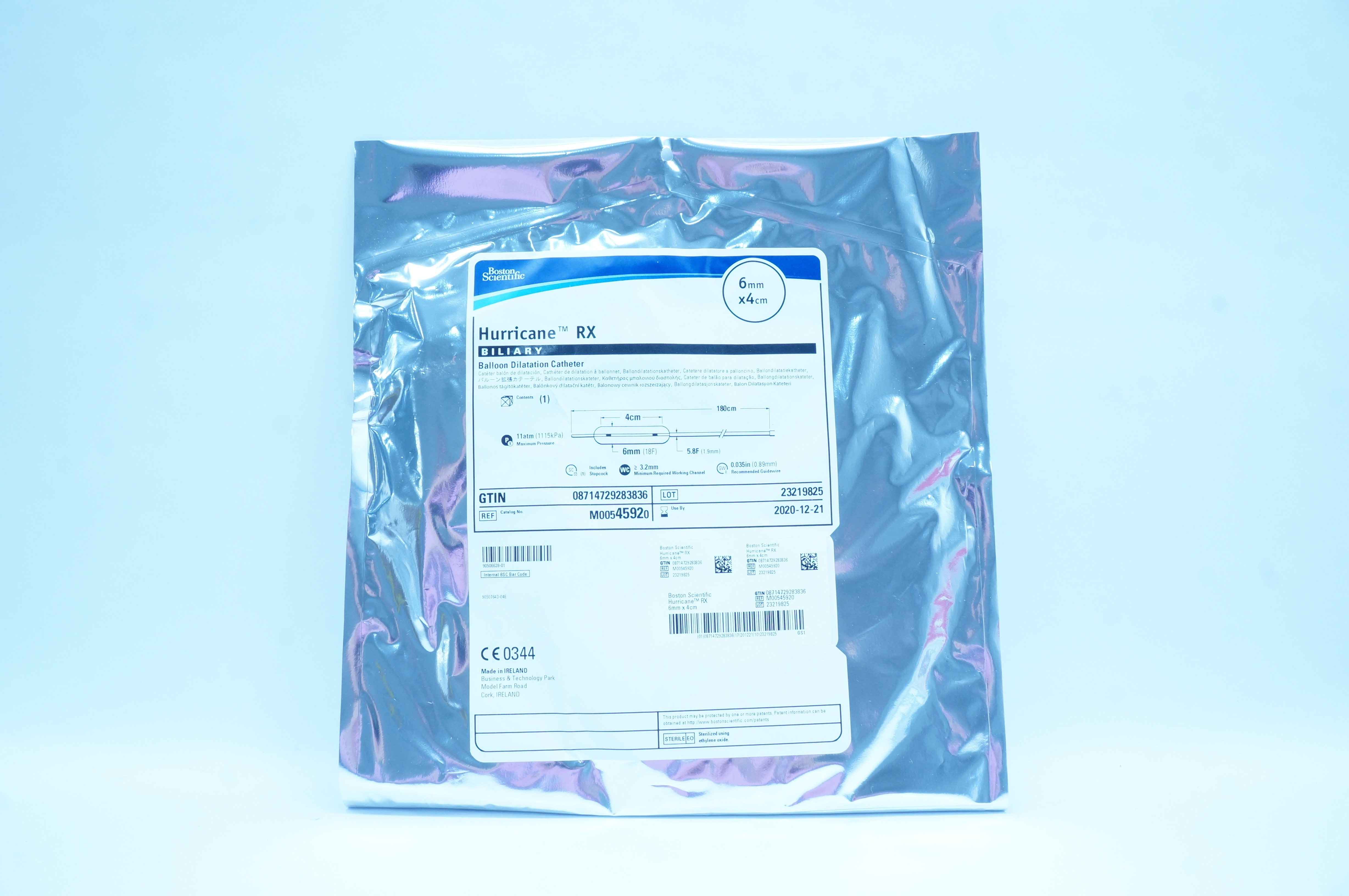Boston Scientific  4592 Hurricane RX Balloon Dilatation Cath. 6mm x 4cm (x)