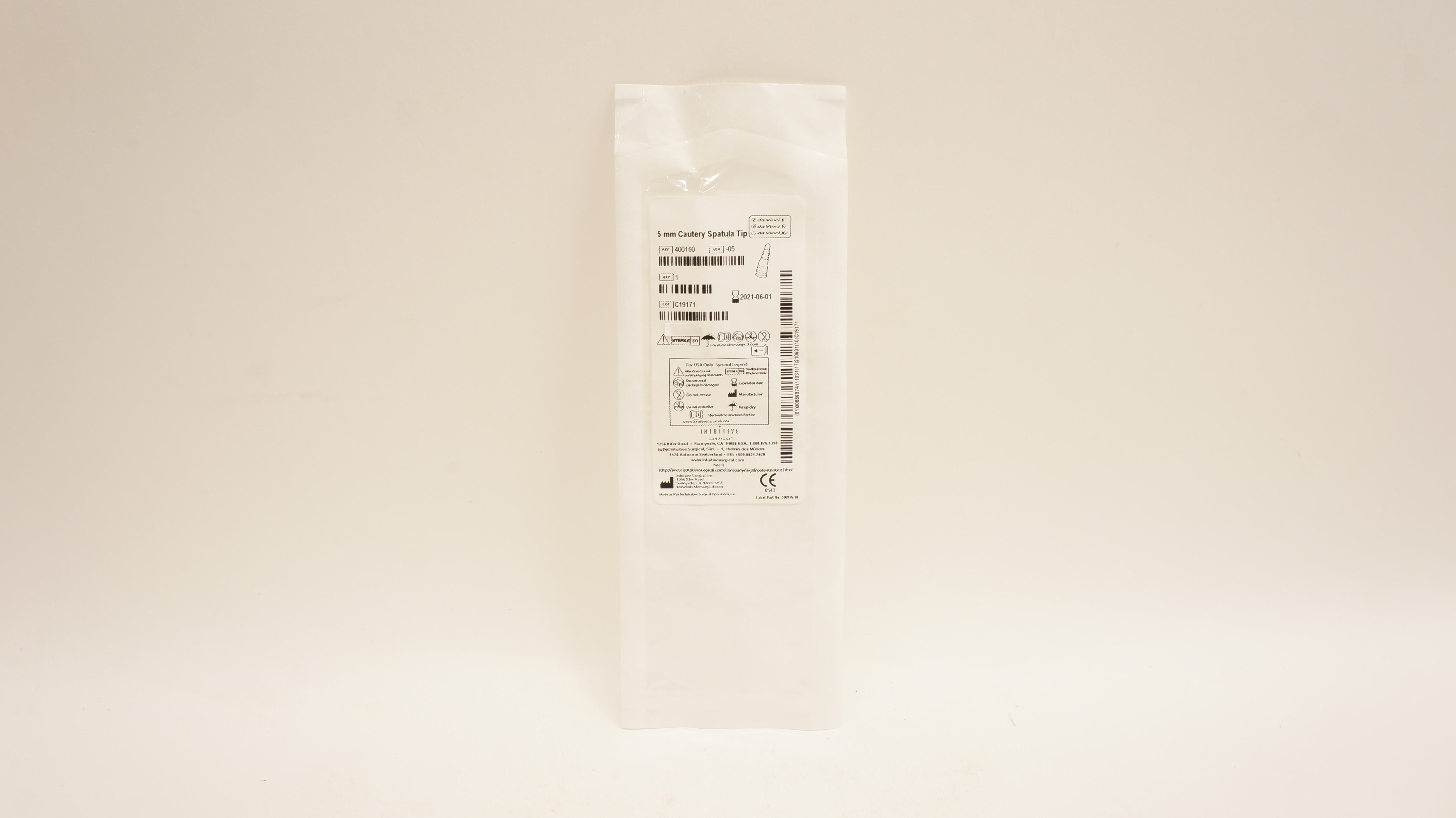Intuitive 400160 da Vinci S/Si 5mm Cautery Spatula Tip (x)