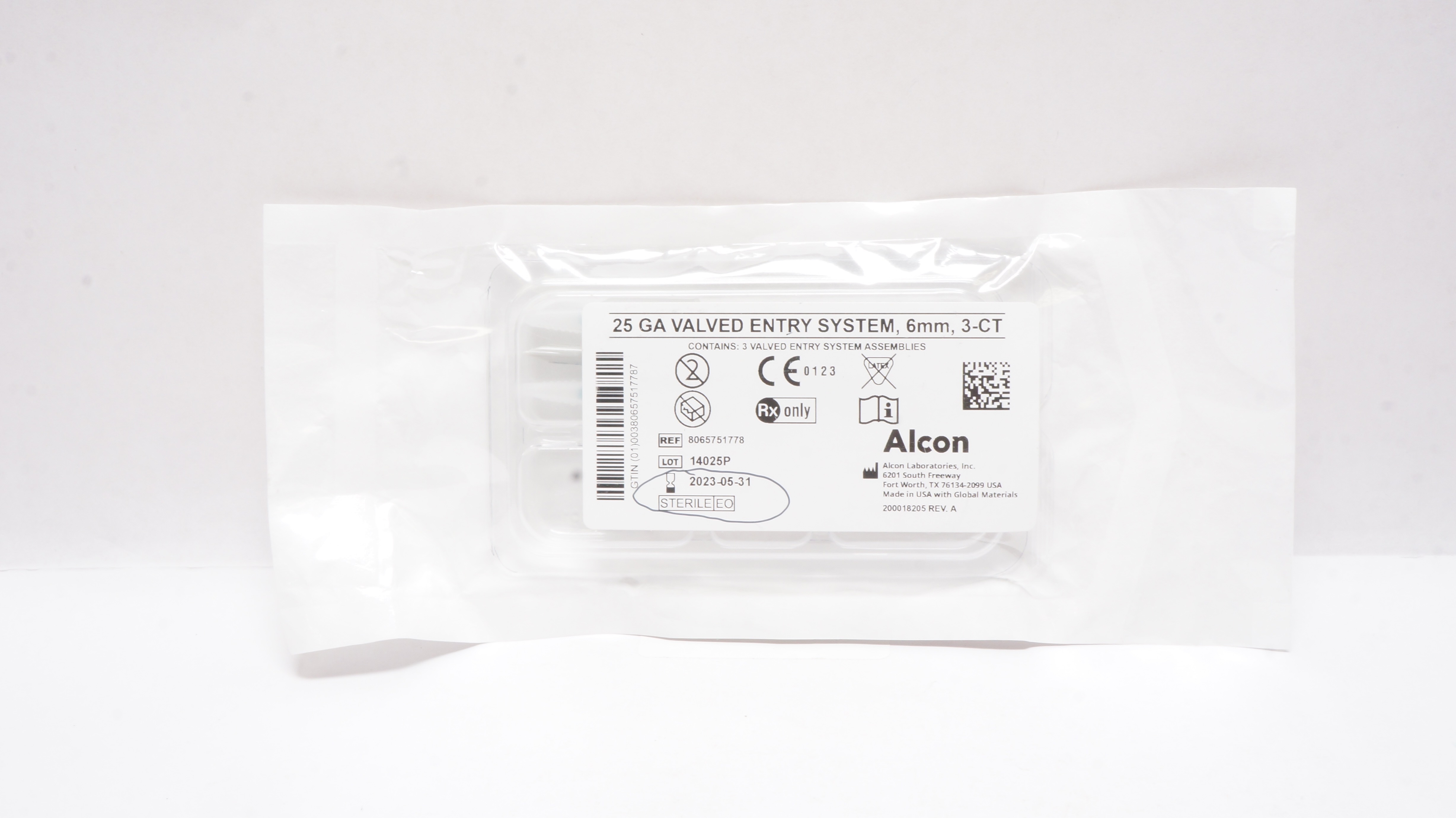 Alcon 8065751778 Valved Entry System 3-CT 25GA x 6mm (x) - Pack of 3