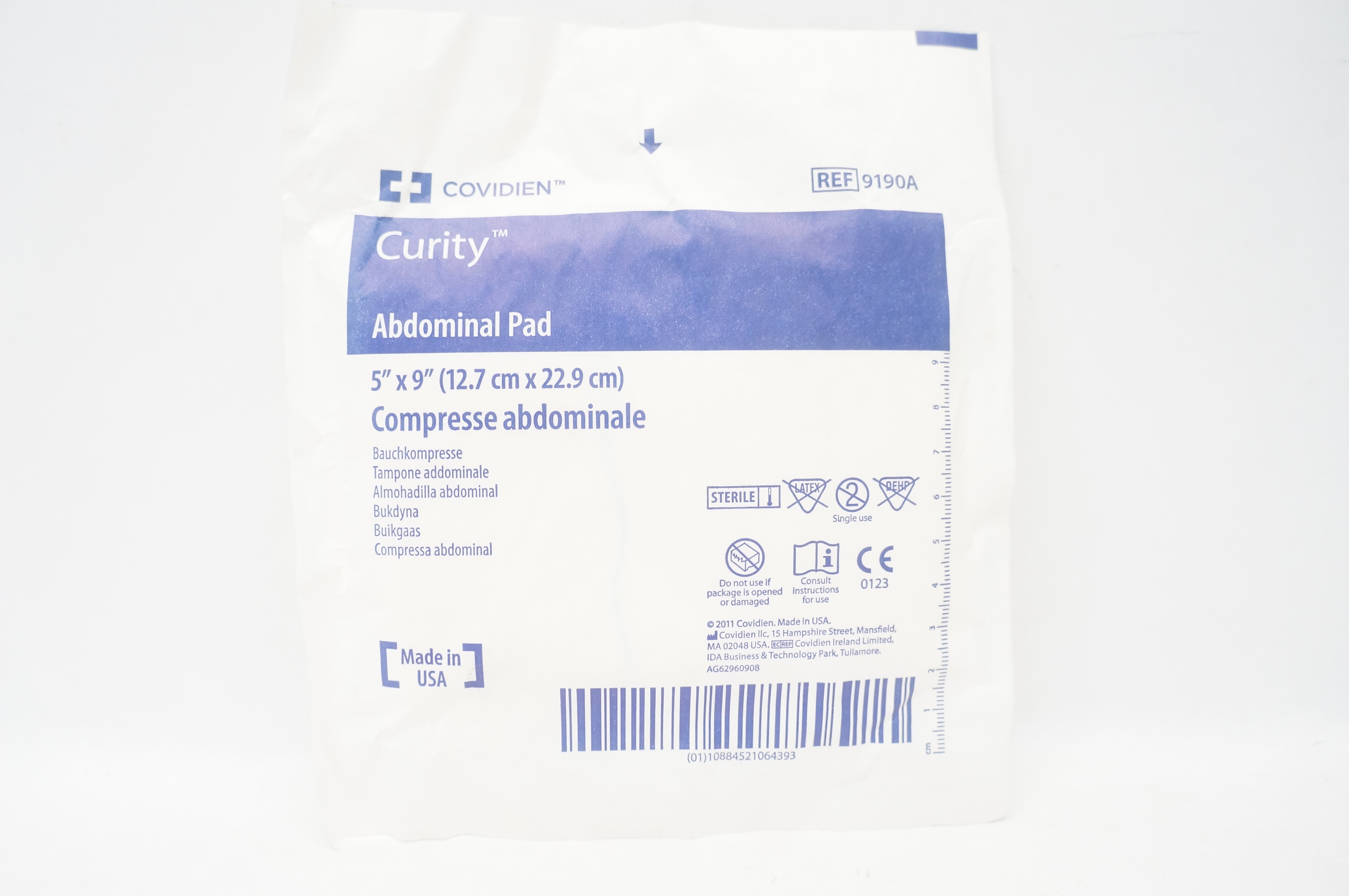 Covidien 9190A Curity Abdominal Pad 5Inch x 9Inch