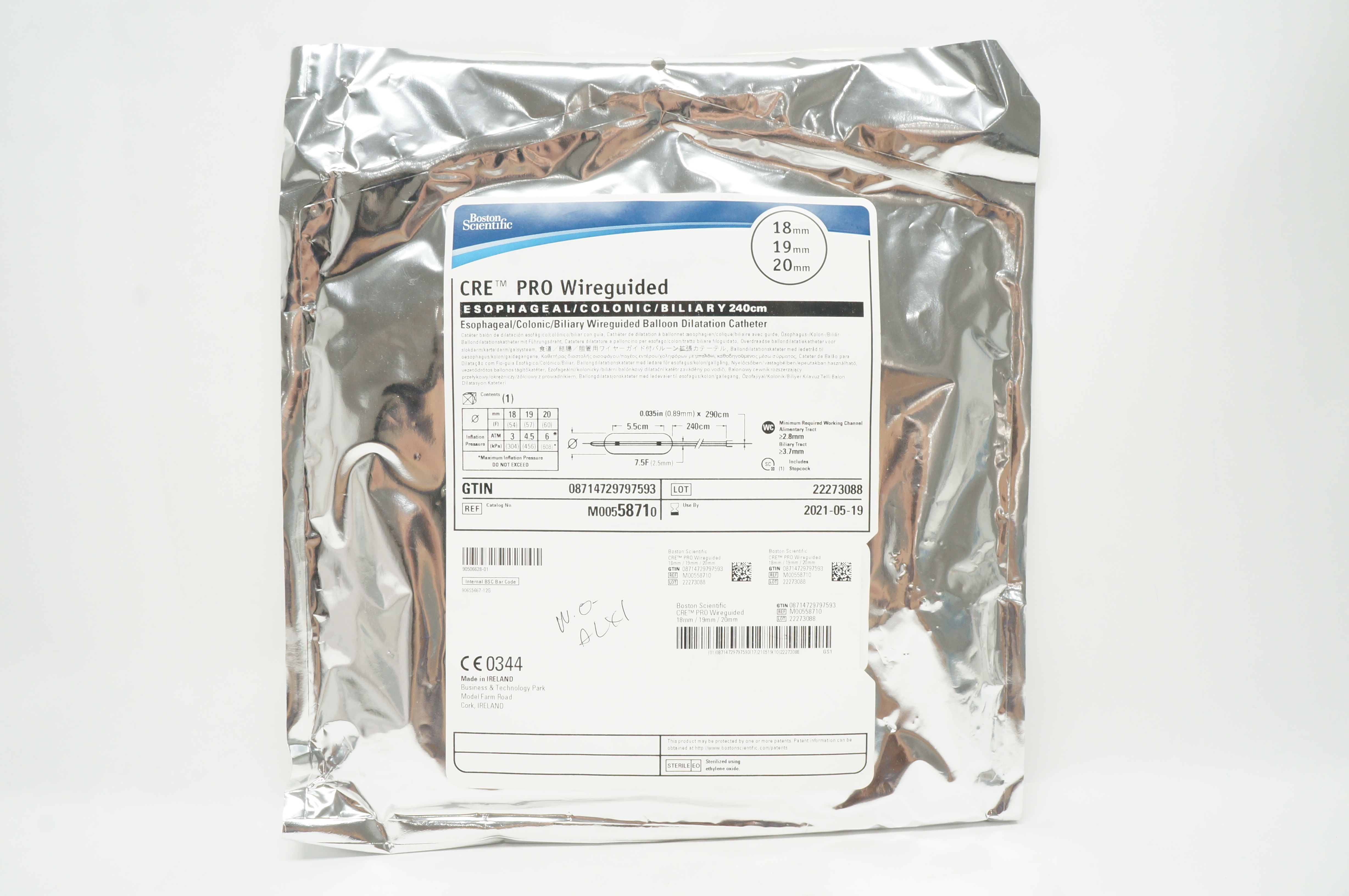 Boston Scientific 5871 CRE PRO Wireguided Dilatation Cath. 18/19/20mm (x)