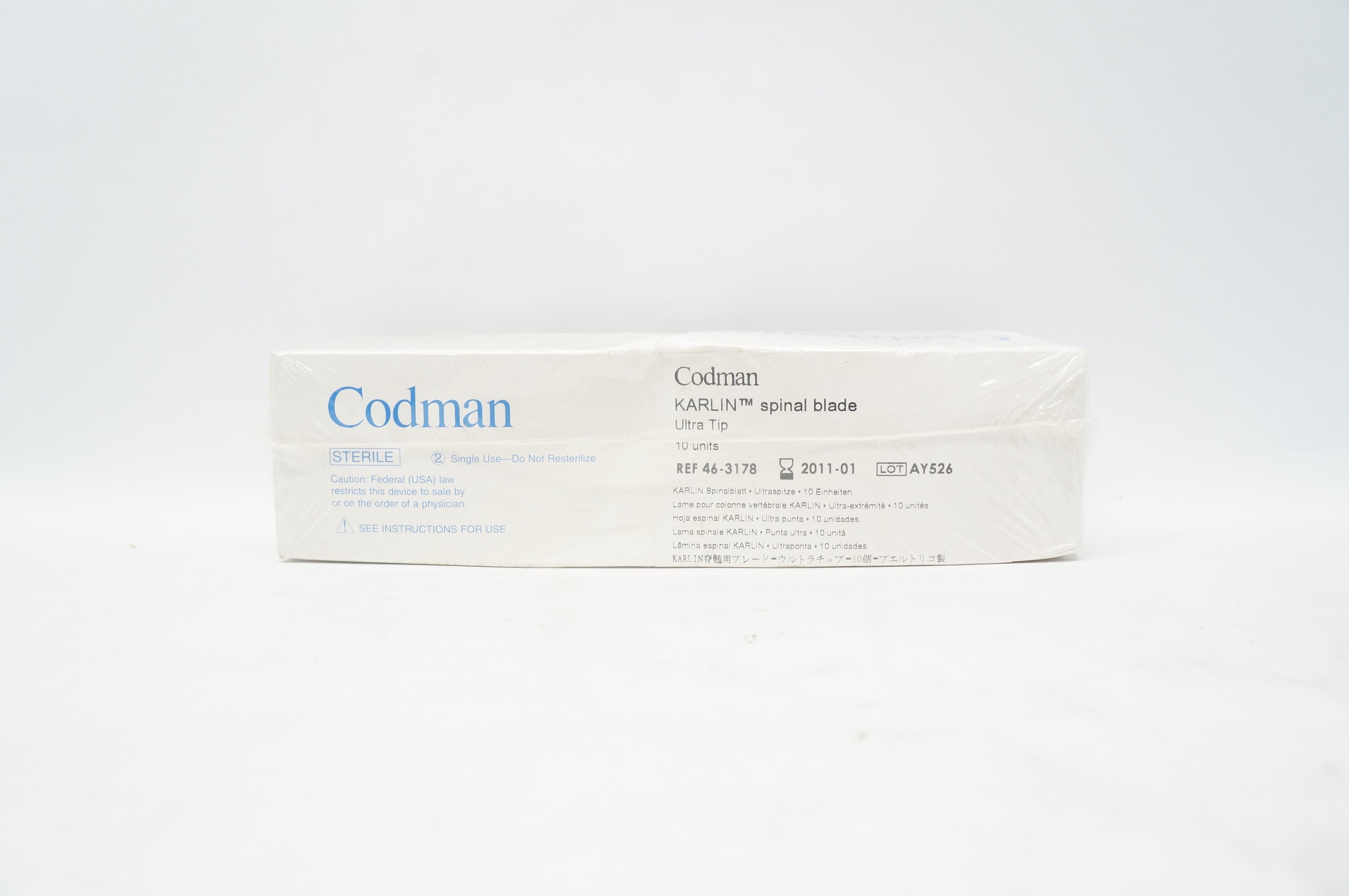 Codman 463178 Karlin Spinal Blade, Ultra Tip (x) Pack of 10