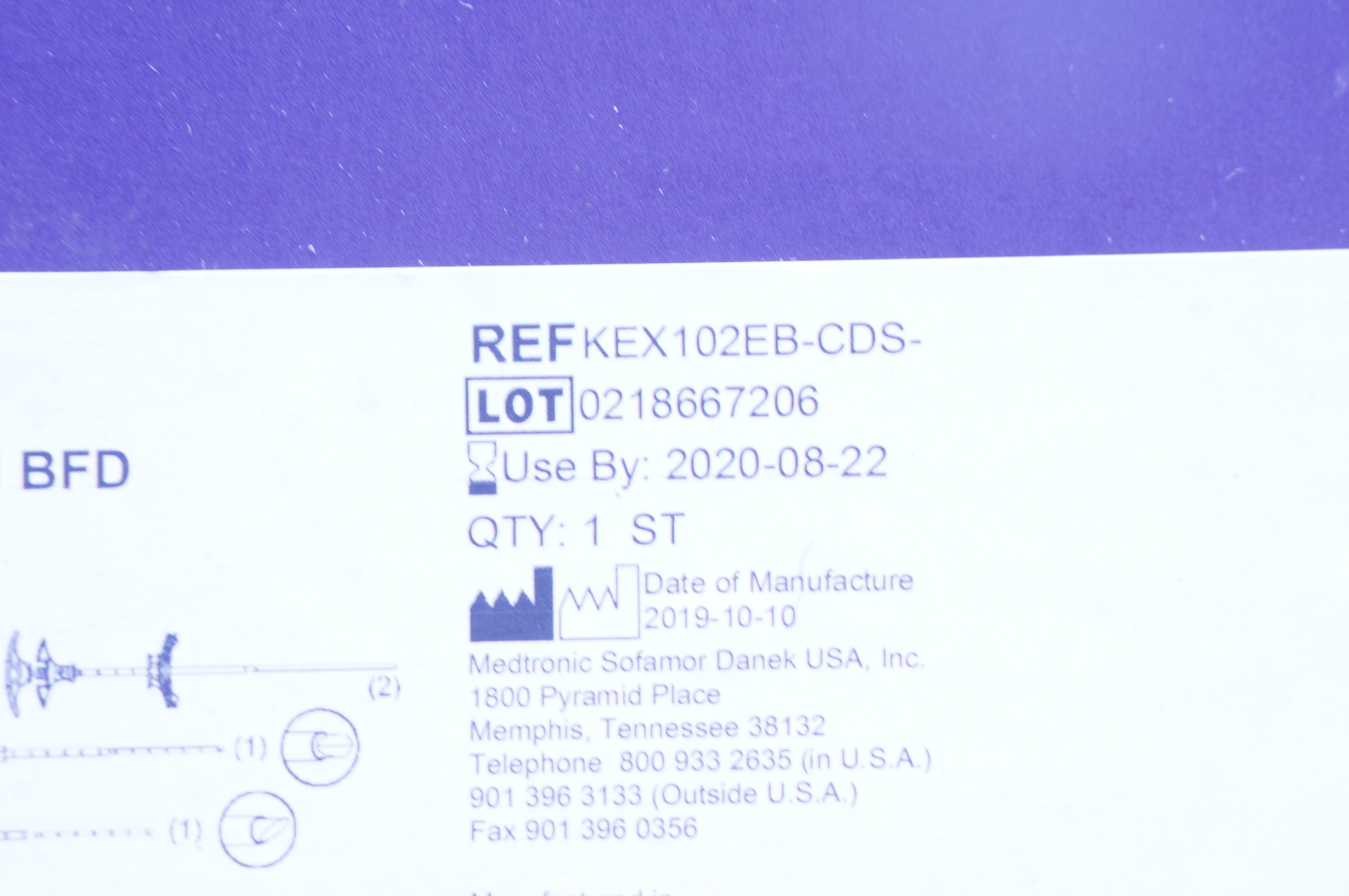 Medtronic KEX102EB-CDS Kyphon Balloon Kyphoplasty