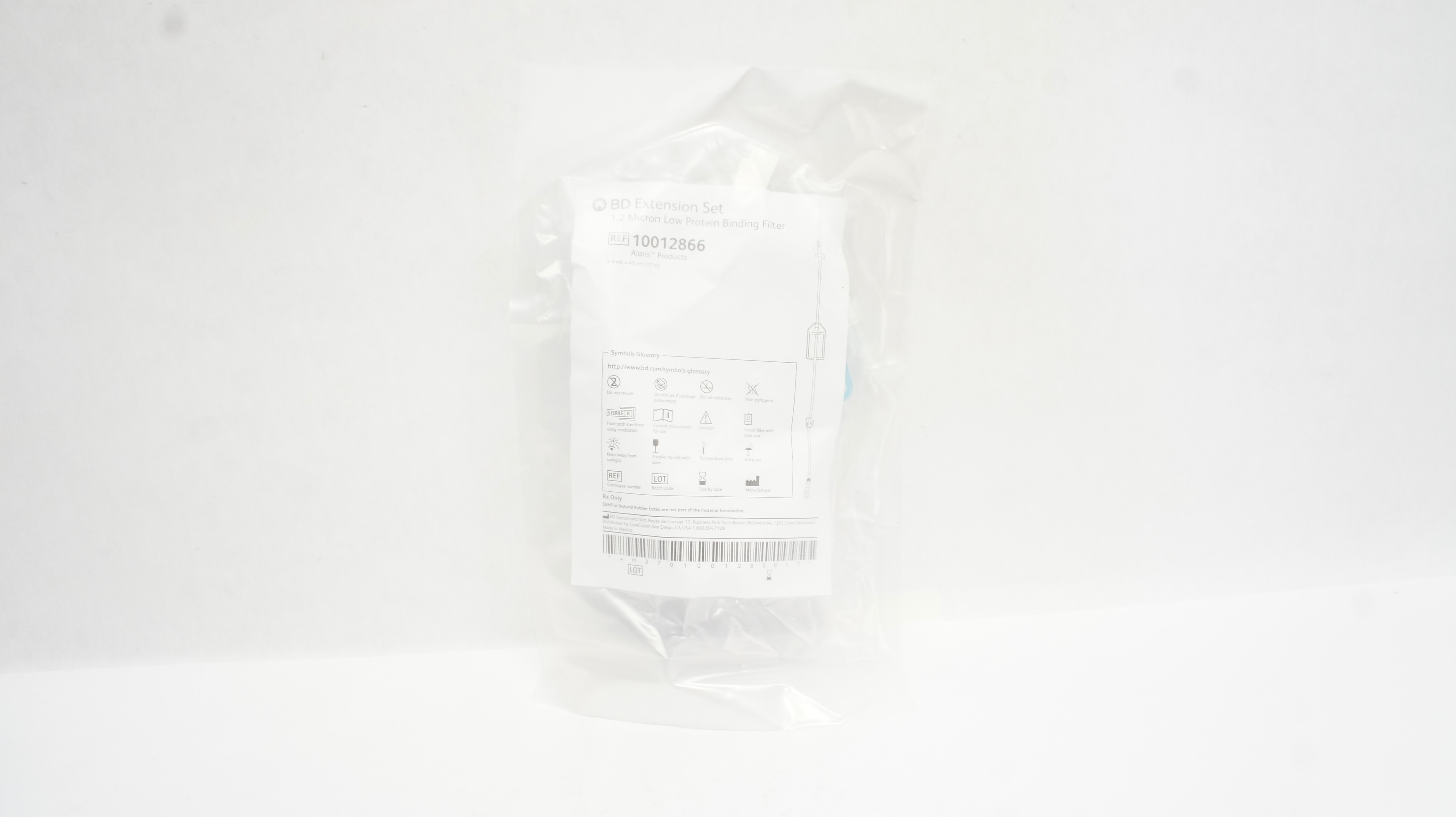 BD 10012866 Extension Set 1.2 Micron Low Protein Binding Filter 4ml x 17inch