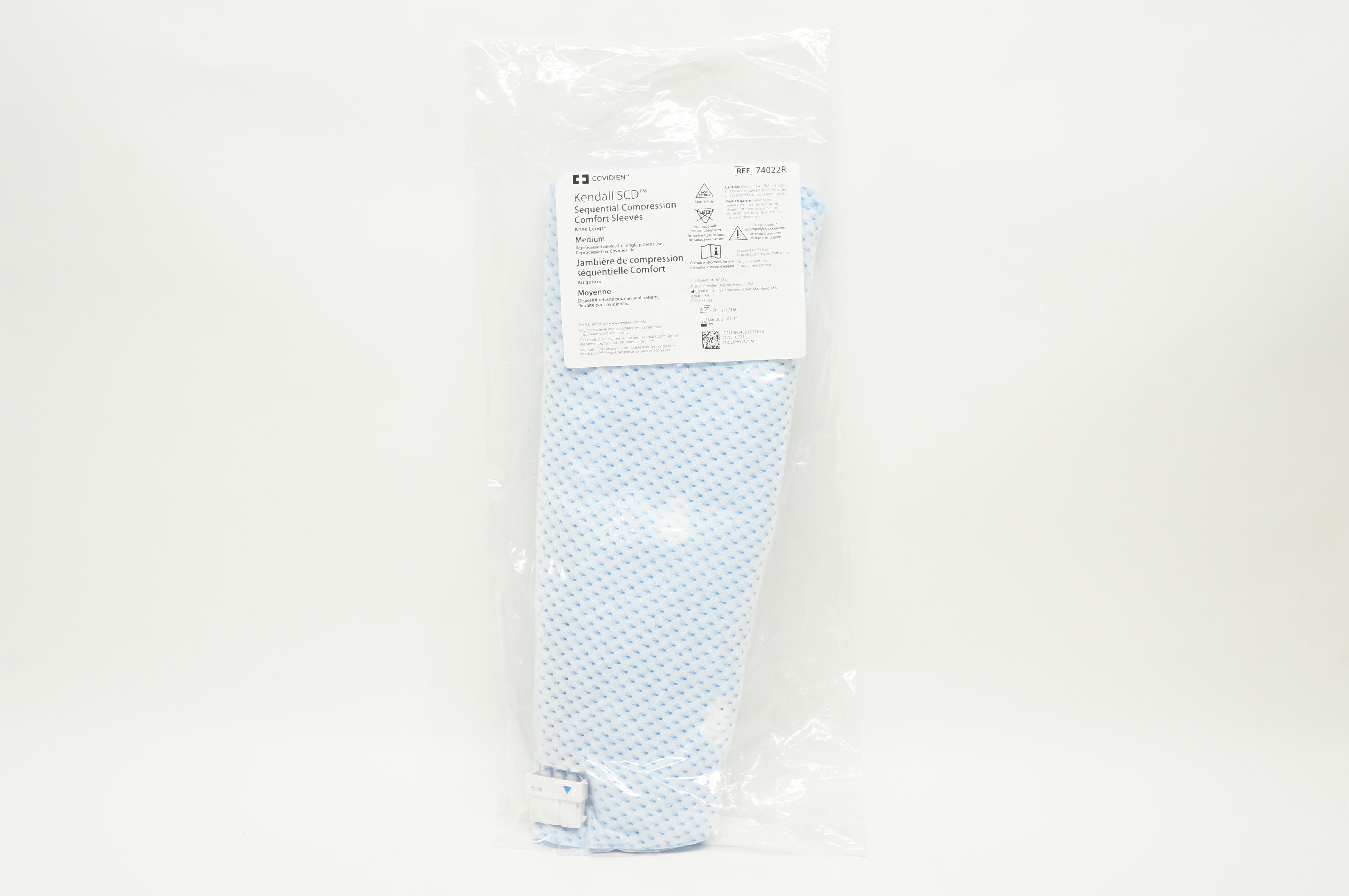 Covidien 74022R Sequential Compression Comfort Sleeves, Medium, Knee Length