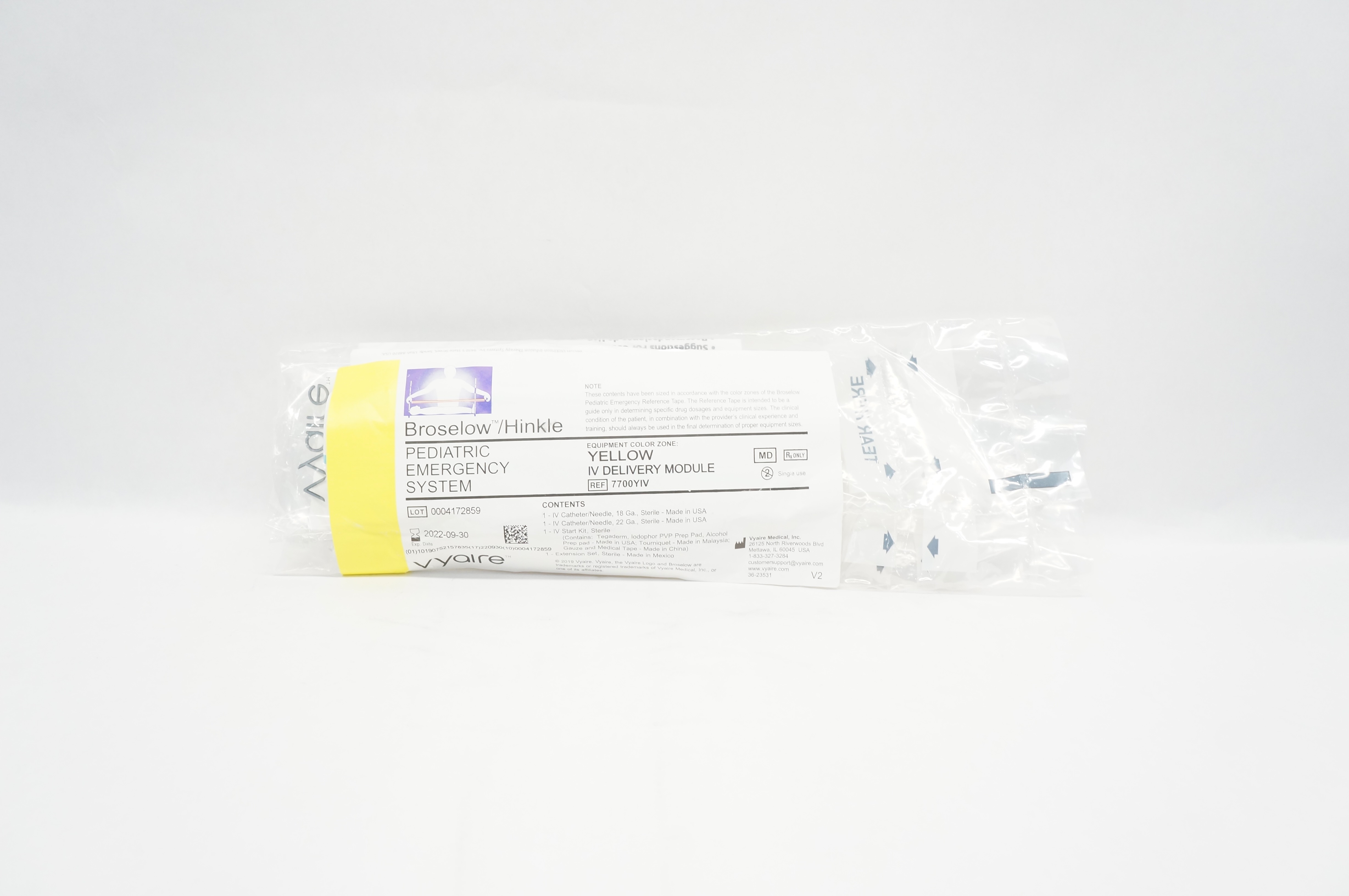 Vyaire 7700YIV Broselow/Hinkle Pediatric Emergency System IV Delivery ...