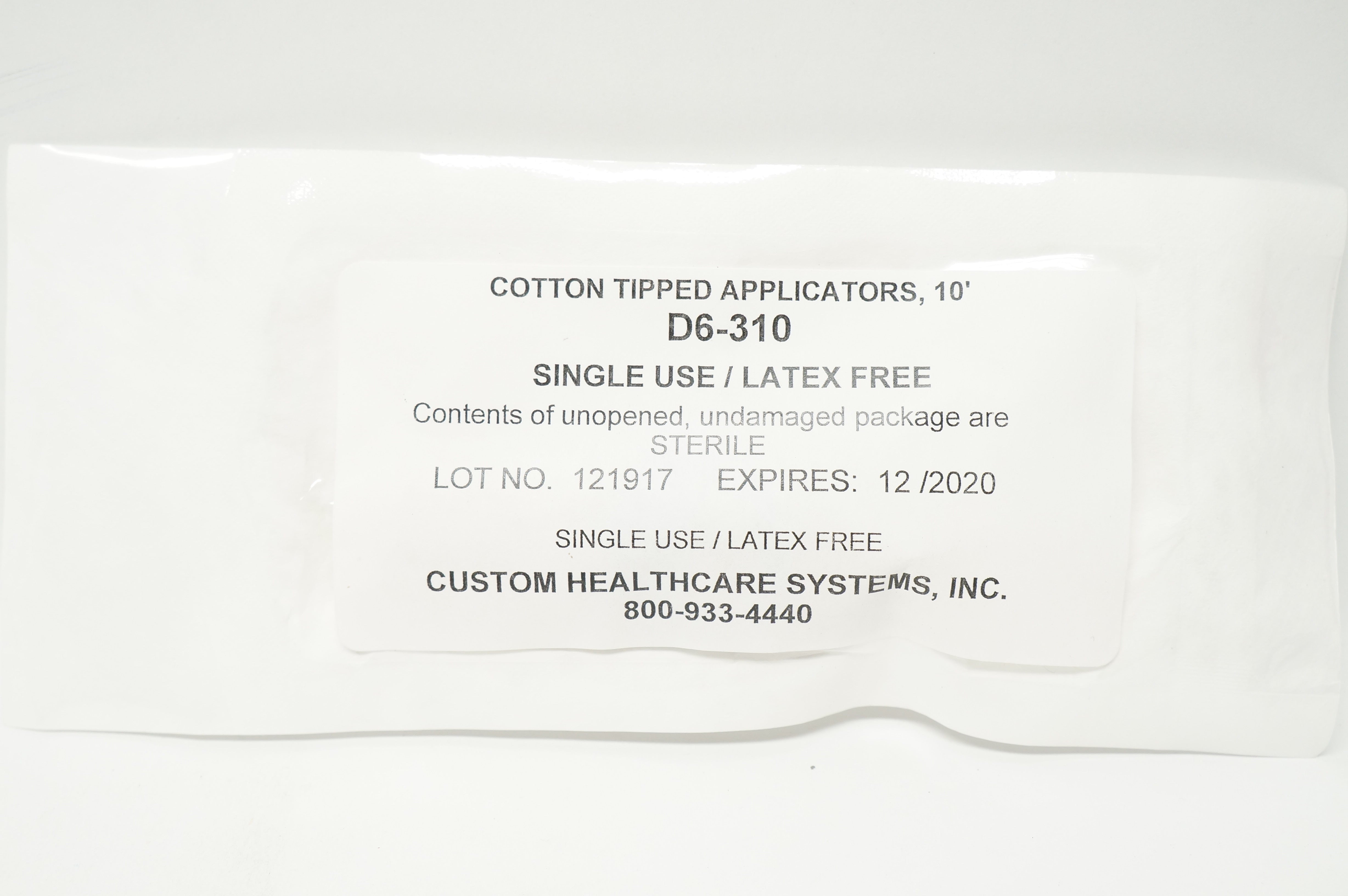 CHS D6-310 Cotton Tipped Applicators 10Fr (x)