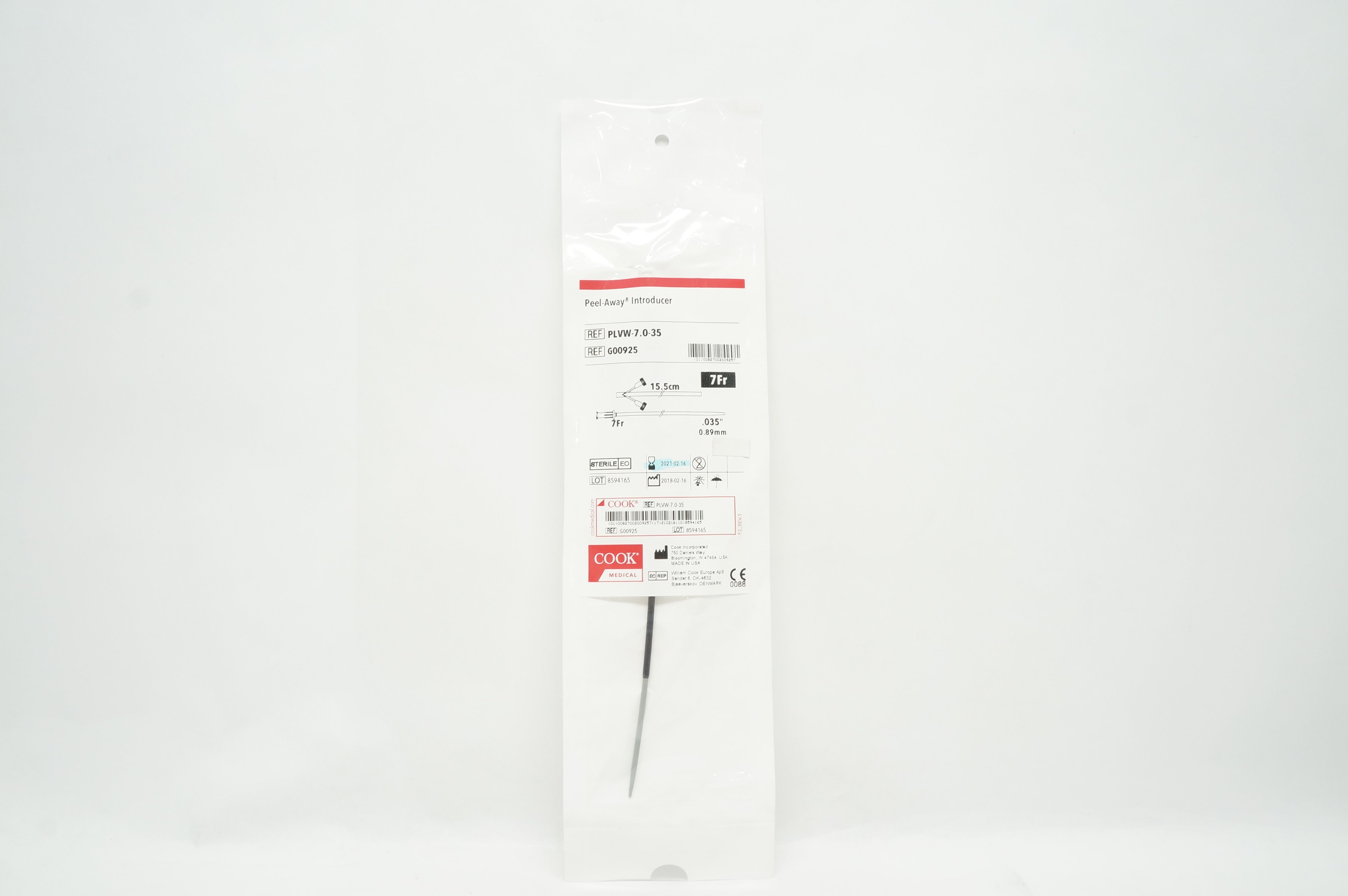 Cook Medical G00925 Peel Away Introducer 7Fr (x)