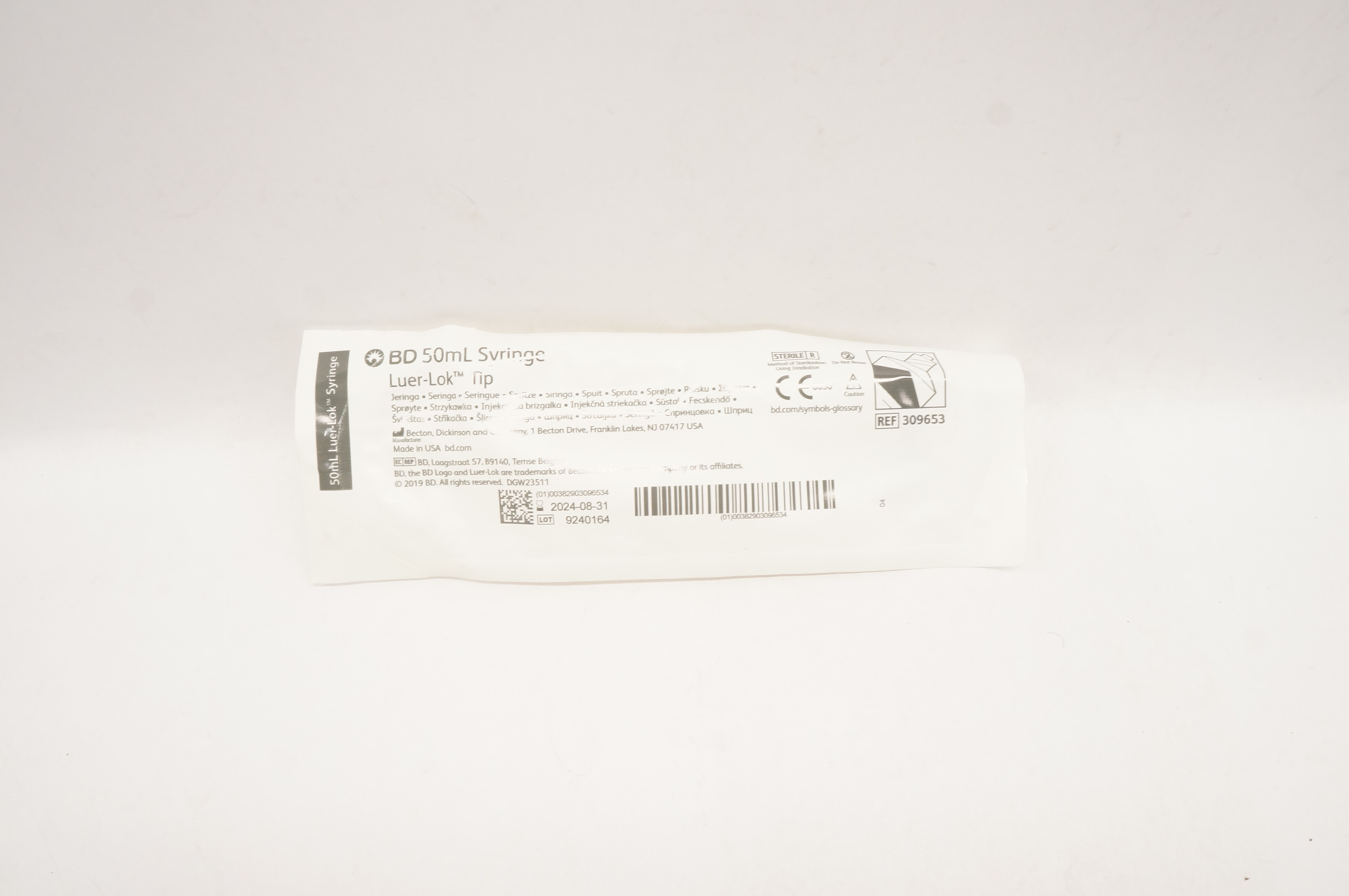 BD 309653 50ml Syringe Luer-Lok Tip